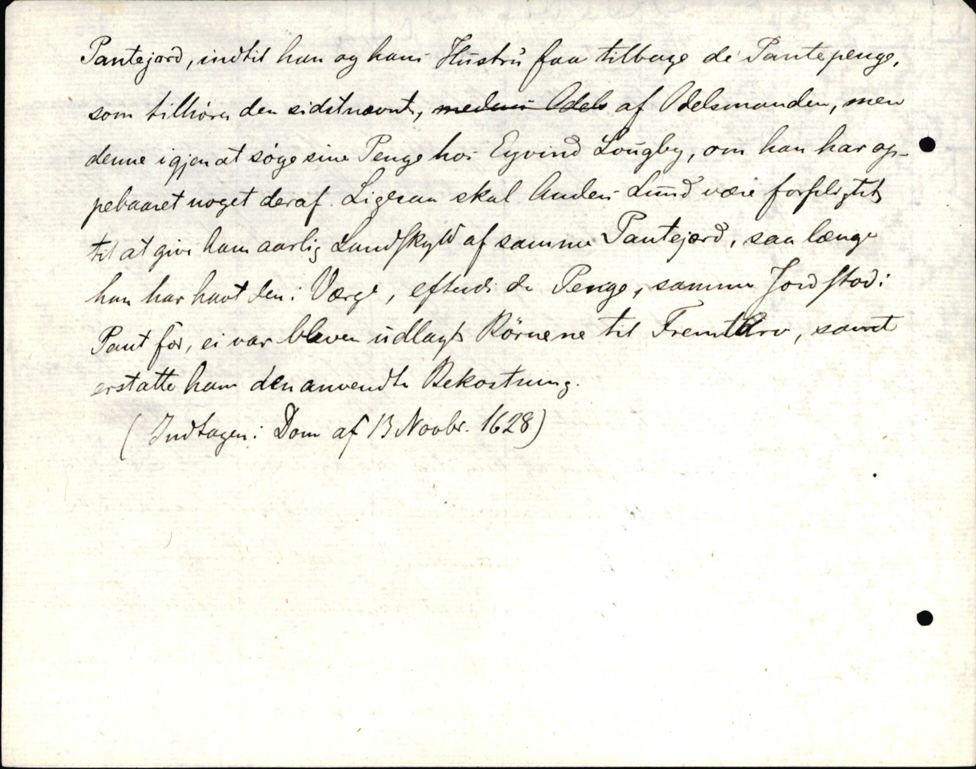 Riksarkivets diplomsamling, AV/RA-EA-5965/F35/F35d/L0003: Innlånte diplomer, seddelregister, 1621-1642, p. 208