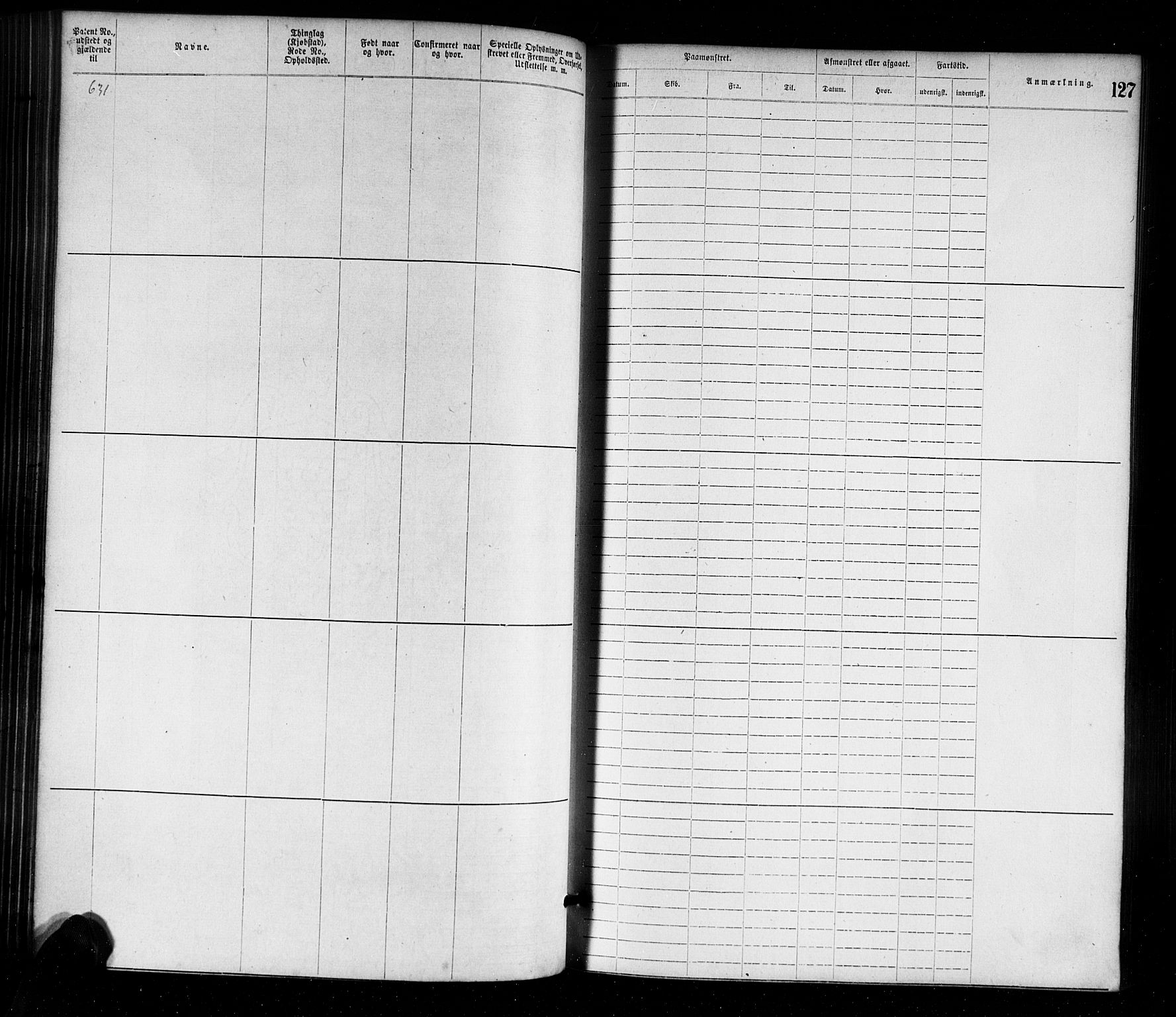 Farsund mønstringskrets, AV/SAK-2031-0017/F/Fa/L0001: Annotasjonsrulle nr 1-1920 med register, M-1, 1869-1877, p. 155