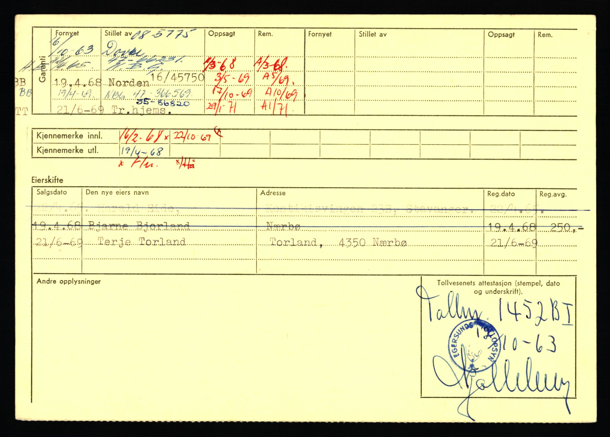 Stavanger trafikkstasjon, AV/SAST-A-101942/0/F/L0037: L-20500 - L-21499, 1930-1971, p. 1210