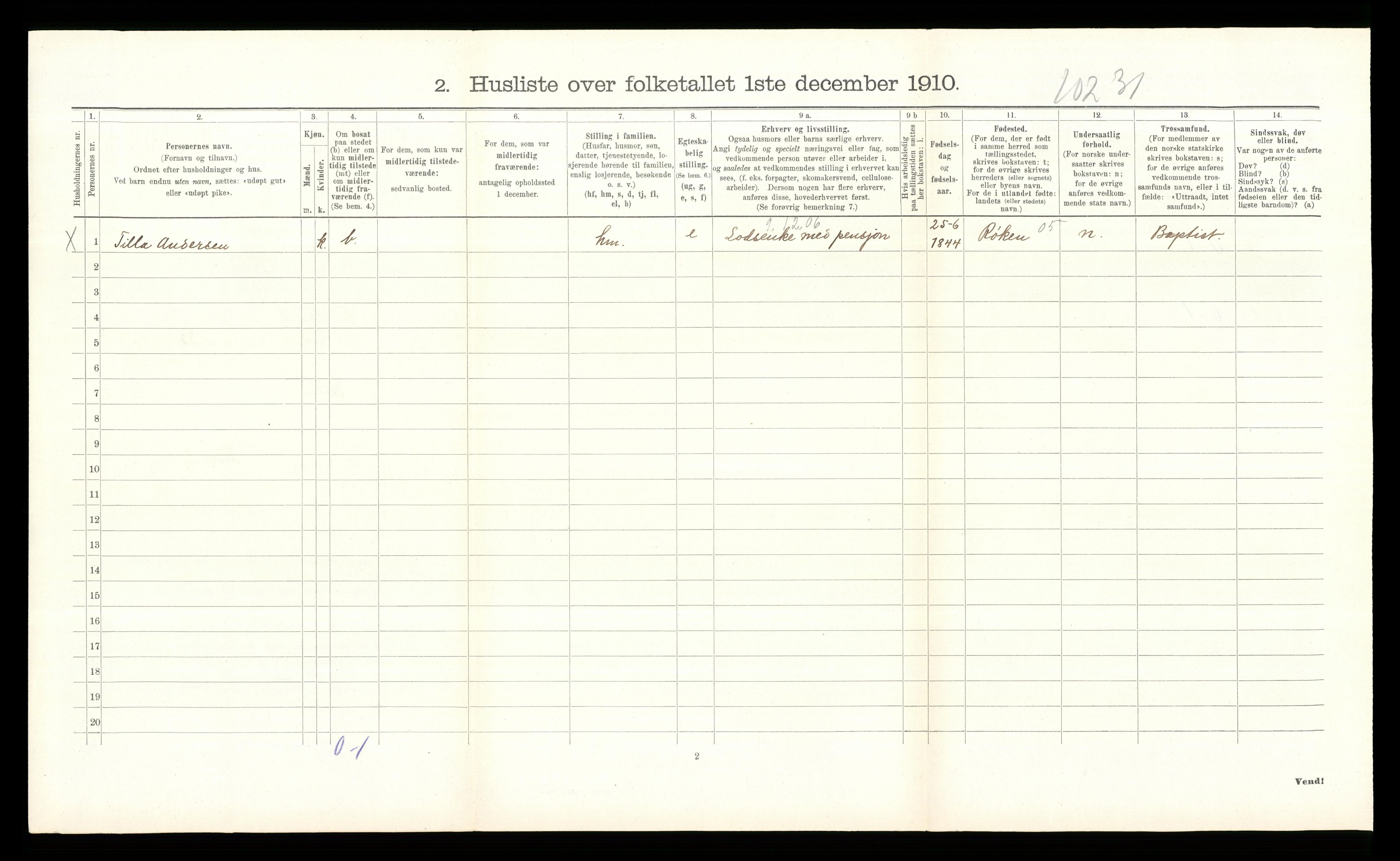 RA, 1910 census for Hurum, 1910, p. 857