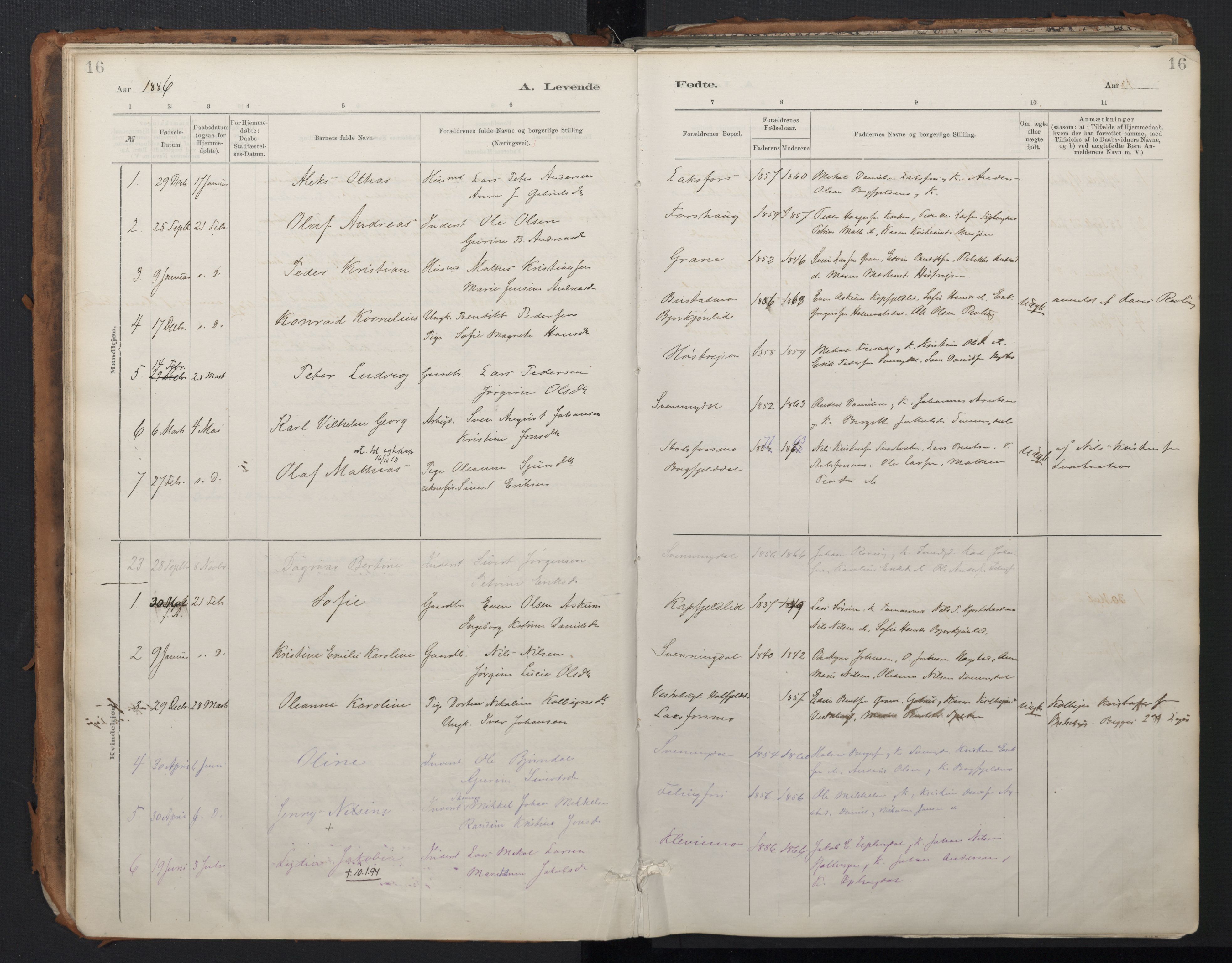Ministerialprotokoller, klokkerbøker og fødselsregistre - Nordland, SAT/A-1459/824/L0338: Parish register (official) no. 824A01, 1880-1915, p. 16