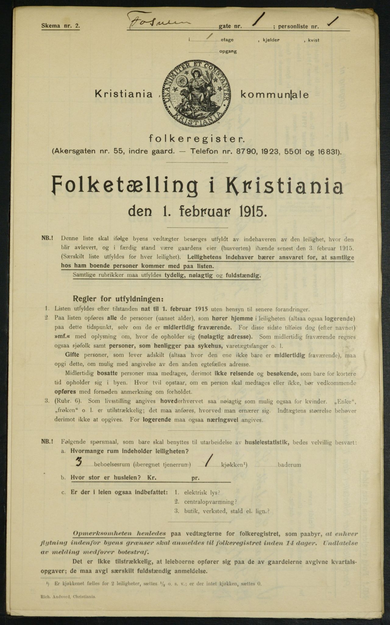 OBA, Municipal Census 1915 for Kristiania, 1915, p. 24222