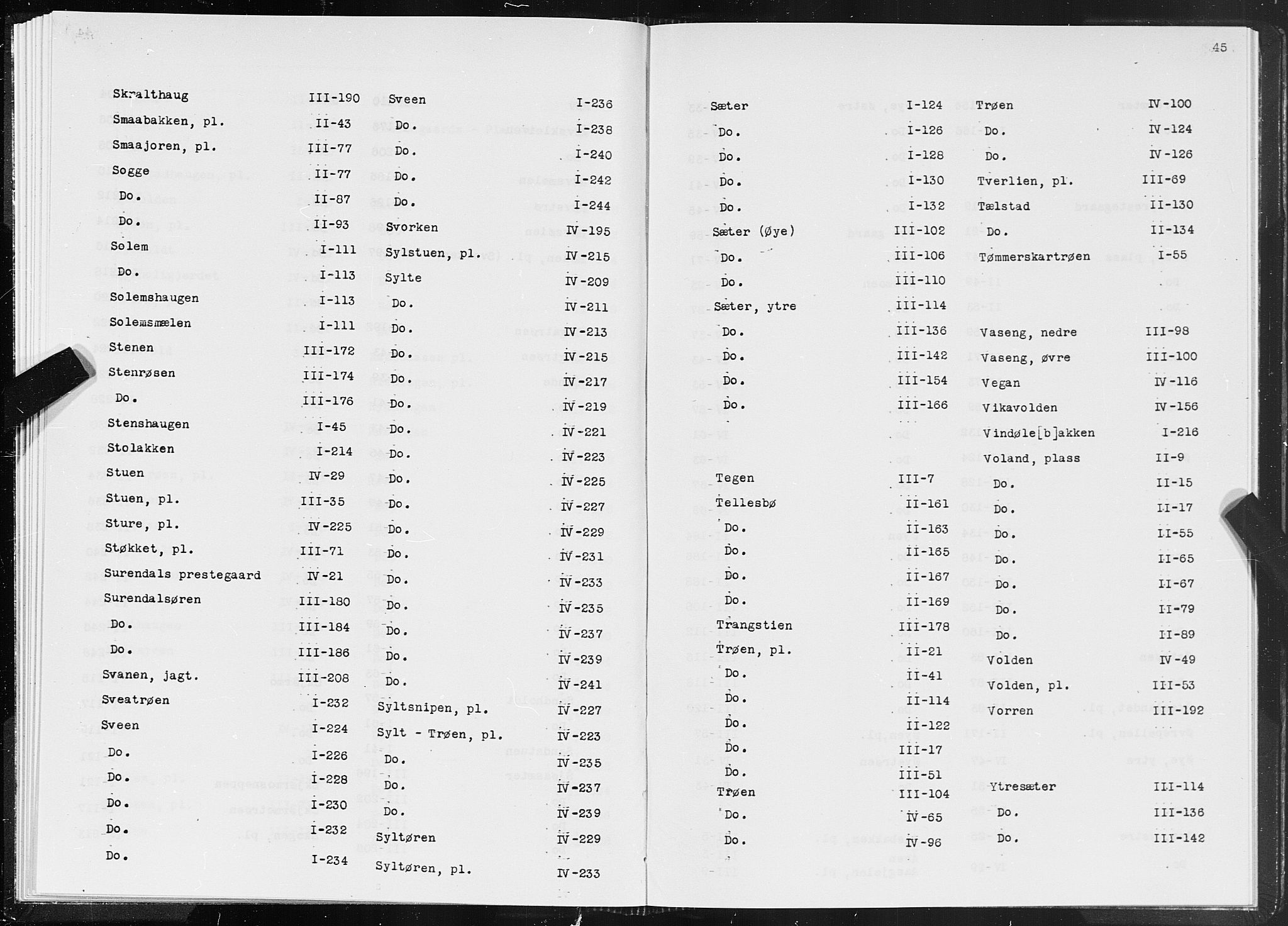 SAT, 1875 census for 1566P Surnadal, 1875, p. 45