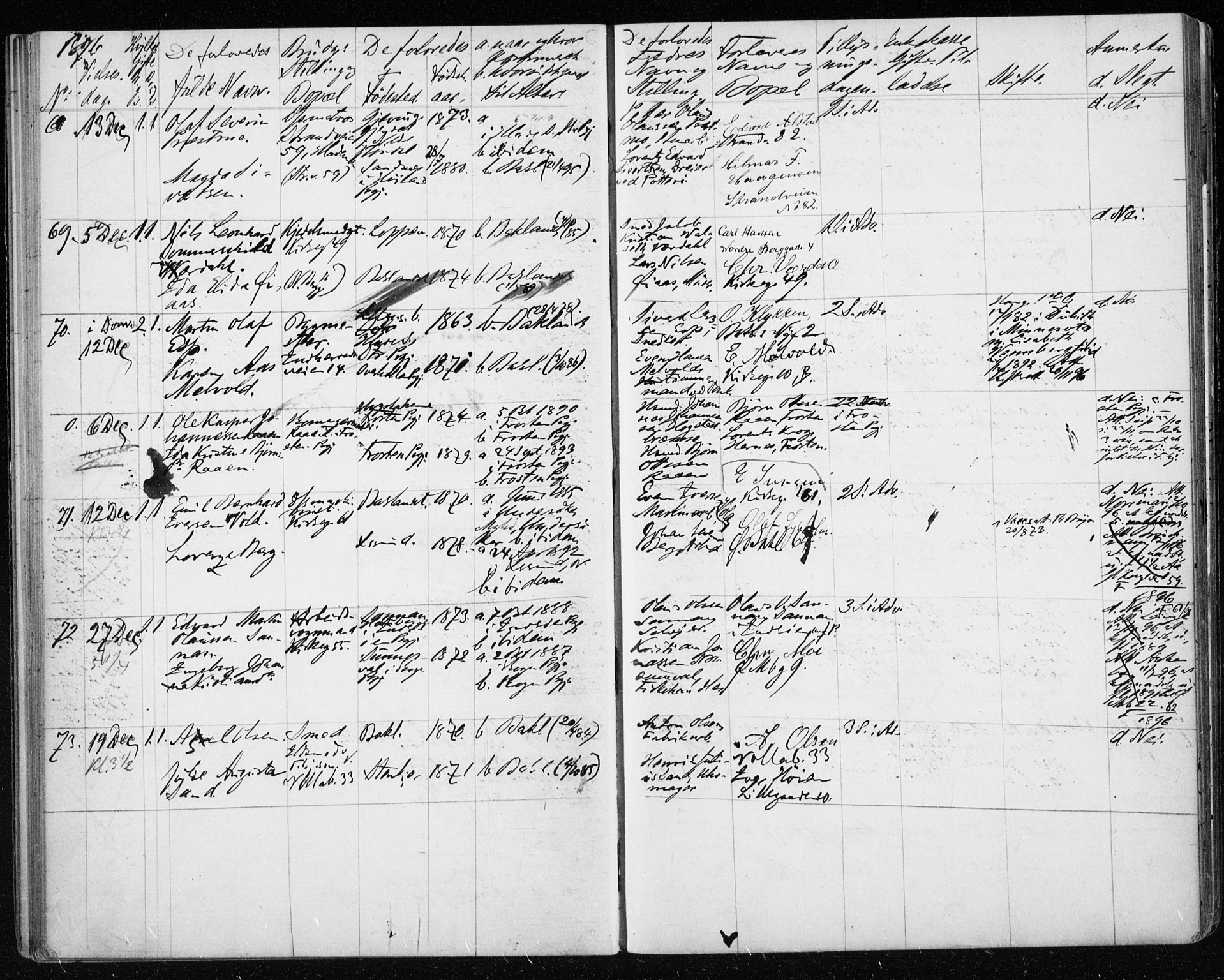 Ministerialprotokoller, klokkerbøker og fødselsregistre - Sør-Trøndelag, AV/SAT-A-1456/604/L0191: Parish register (official) no. 604A12, 1892-1900