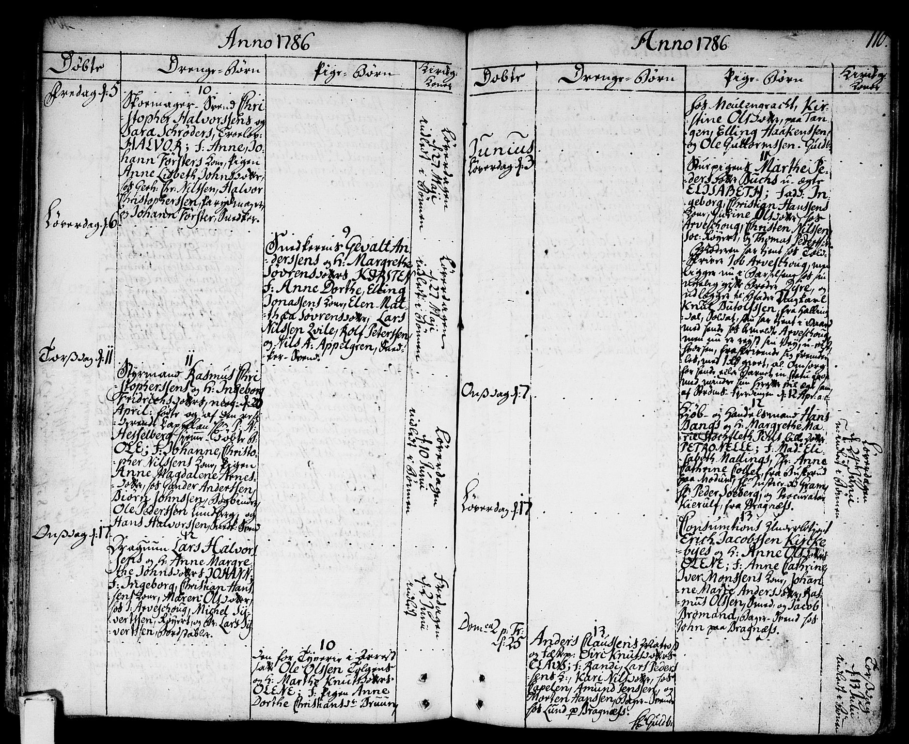 Strømsø kirkebøker, AV/SAKO-A-246/F/Fa/L0009: Parish register (official) no. I 9, 1752-1791, p. 110