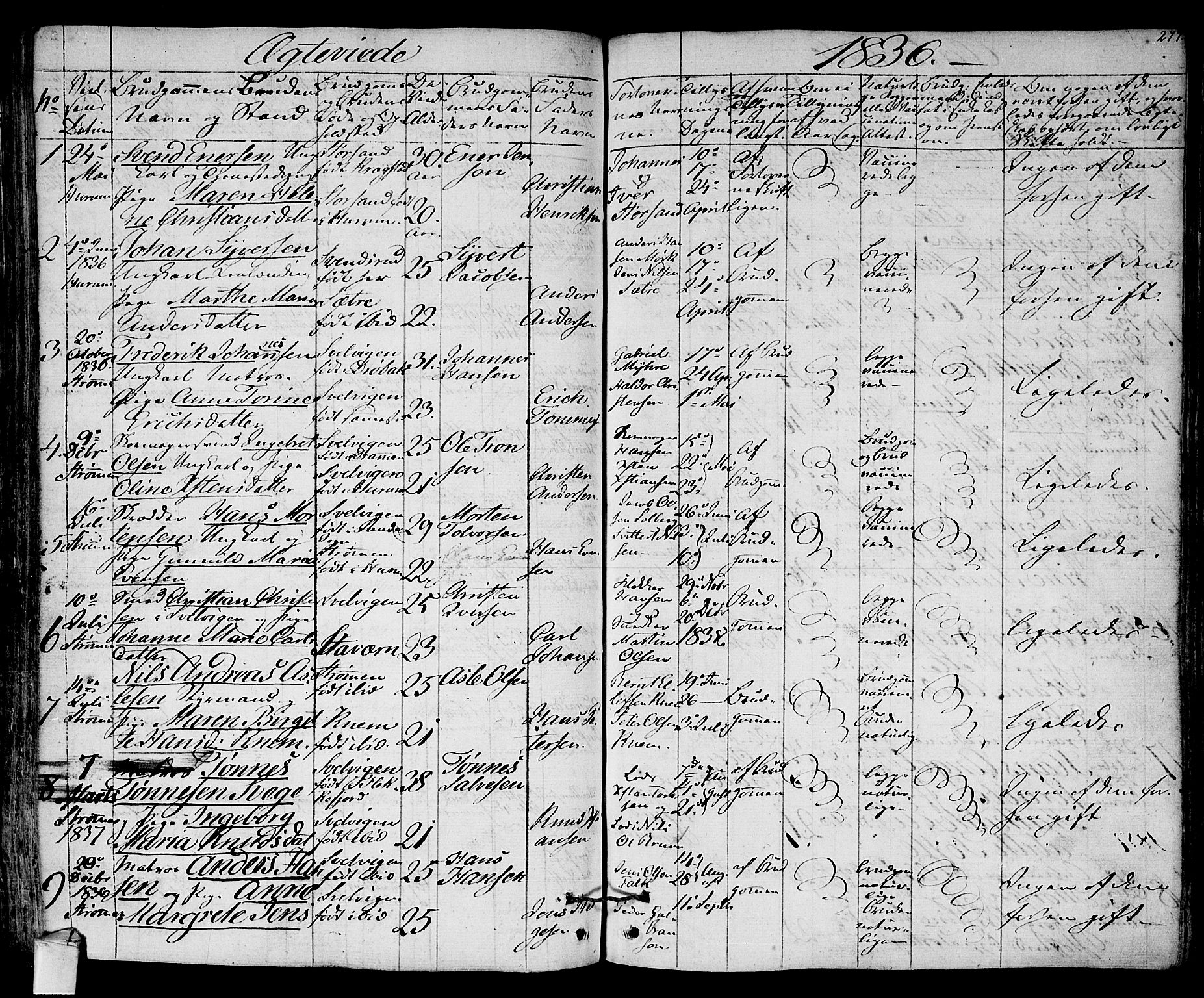 Hurum kirkebøker, SAKO/A-229/F/Fa/L0010: Parish register (official) no. 10, 1827-1846, p. 277