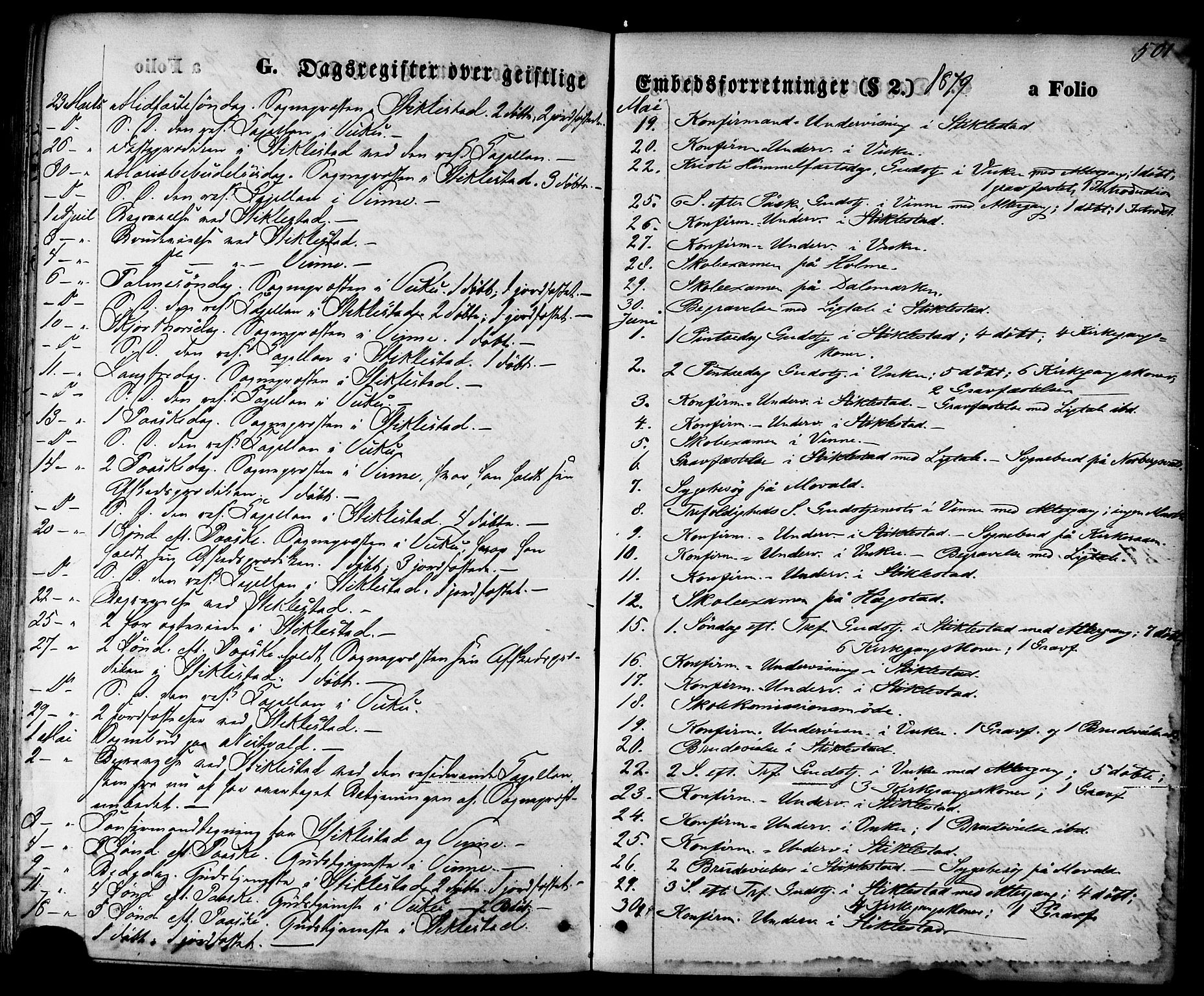 Ministerialprotokoller, klokkerbøker og fødselsregistre - Nord-Trøndelag, SAT/A-1458/723/L0242: Parish register (official) no. 723A11, 1870-1880, p. 501
