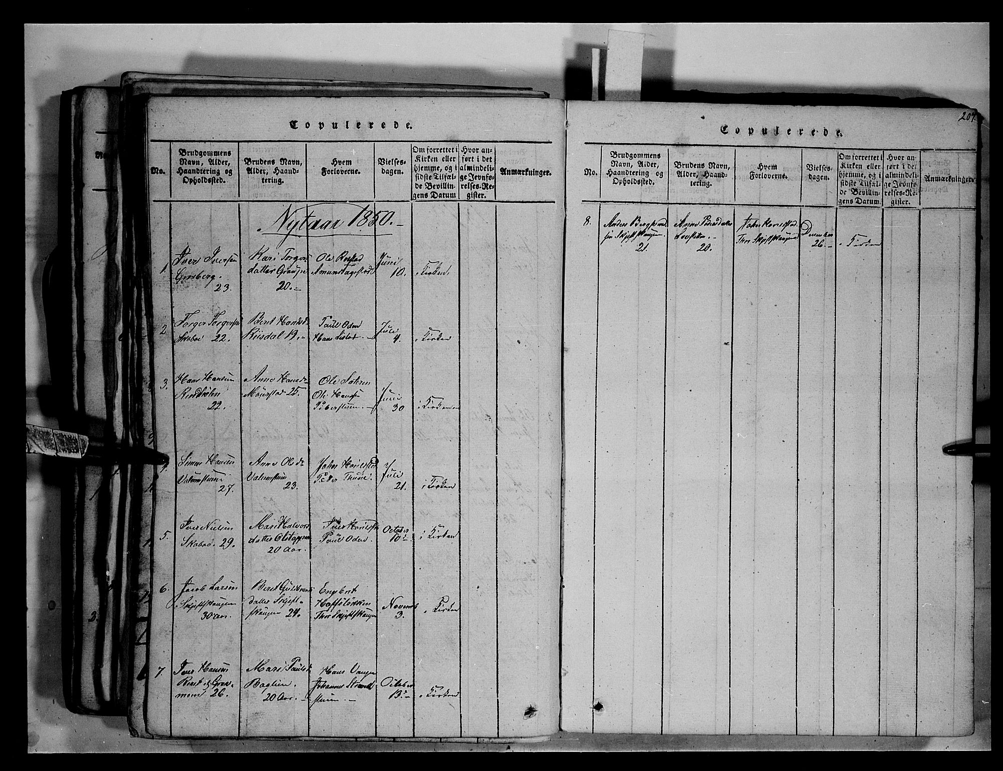 Fron prestekontor, SAH/PREST-078/H/Ha/Hab/L0003: Parish register (copy) no. 3, 1816-1850, p. 207