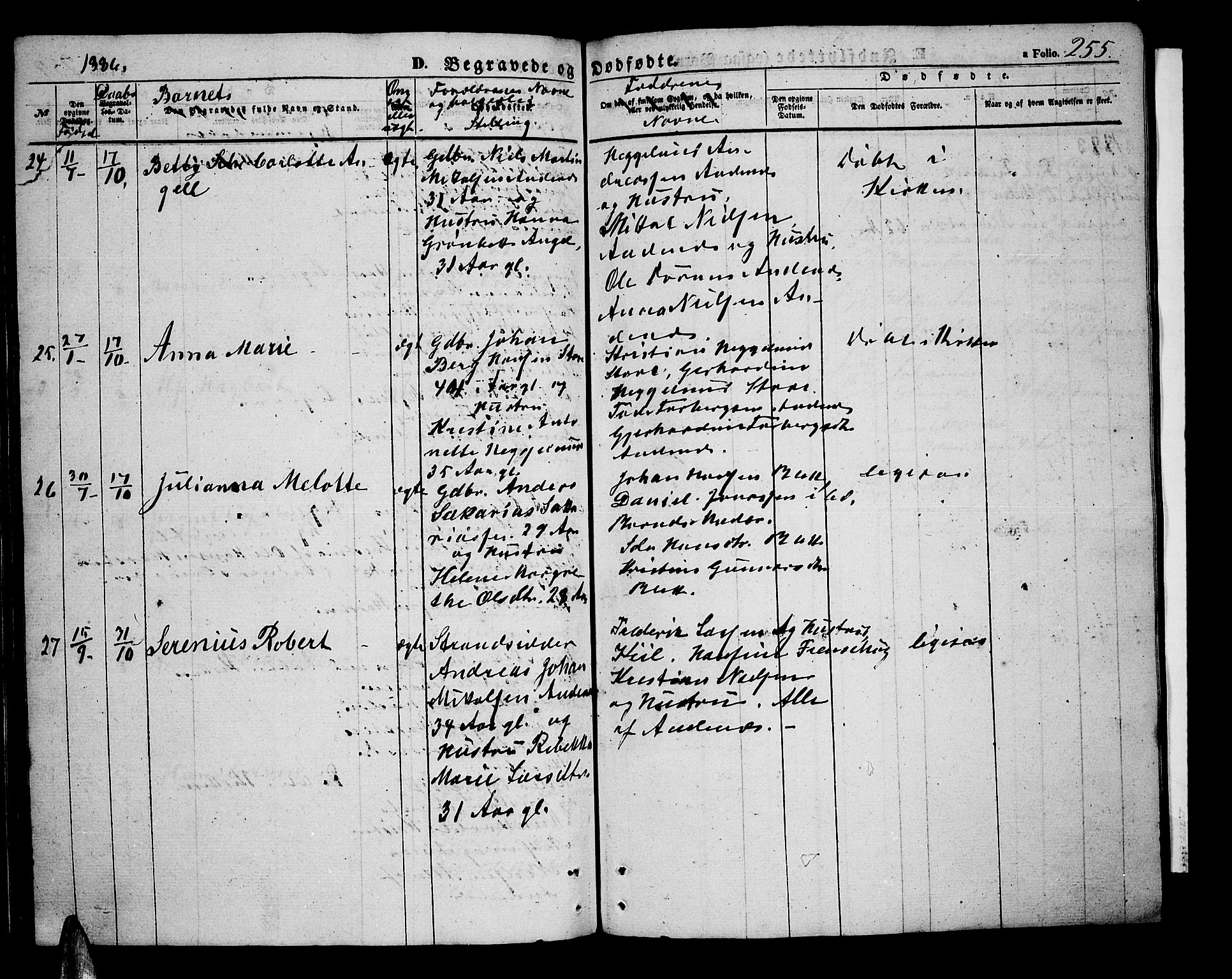 Ministerialprotokoller, klokkerbøker og fødselsregistre - Nordland, AV/SAT-A-1459/899/L1447: Parish register (copy) no. 899C02, 1855-1886, p. 255