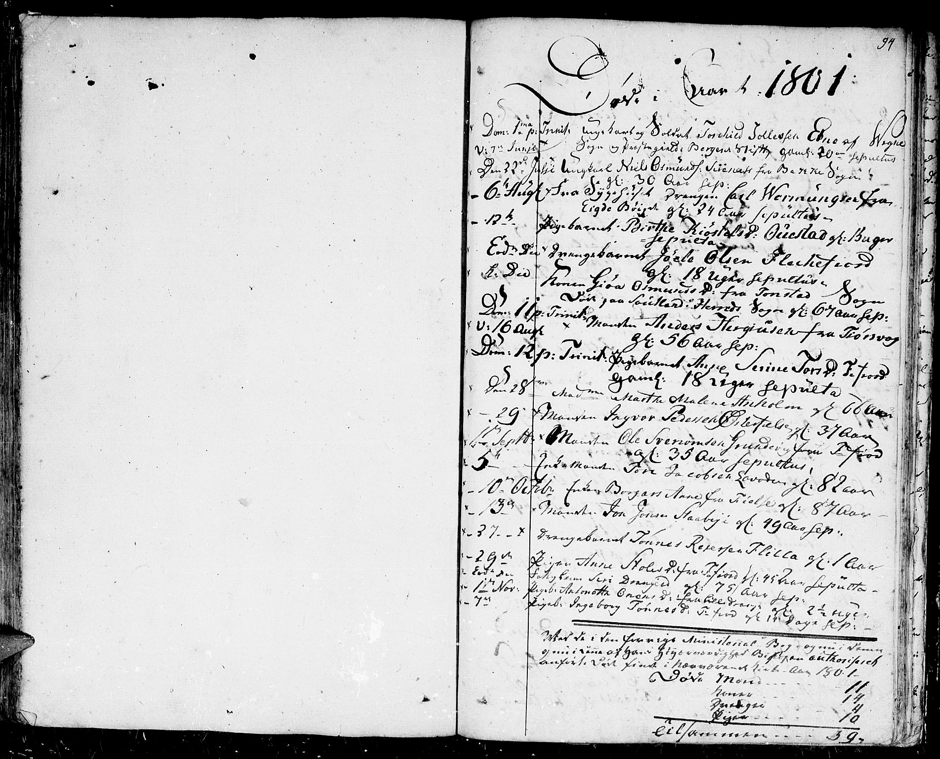 Flekkefjord sokneprestkontor, SAK/1111-0012/F/Fb/Fbc/L0002: Parish register (copy) no. B 2, 1801-1816, p. 94