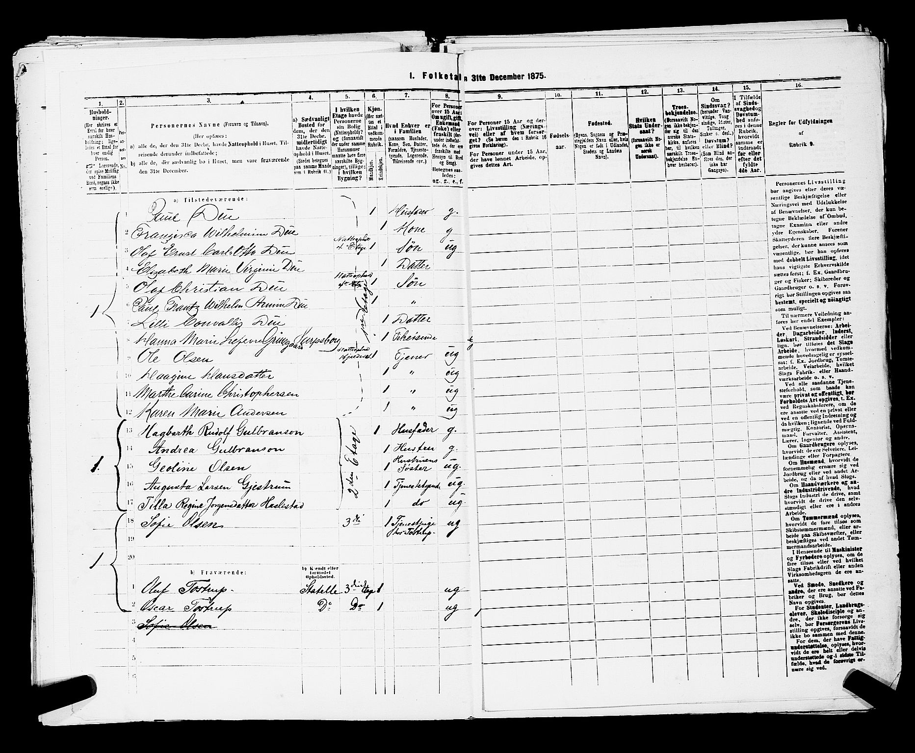 RA, 1875 census for 0301 Kristiania, 1875, p. 4933