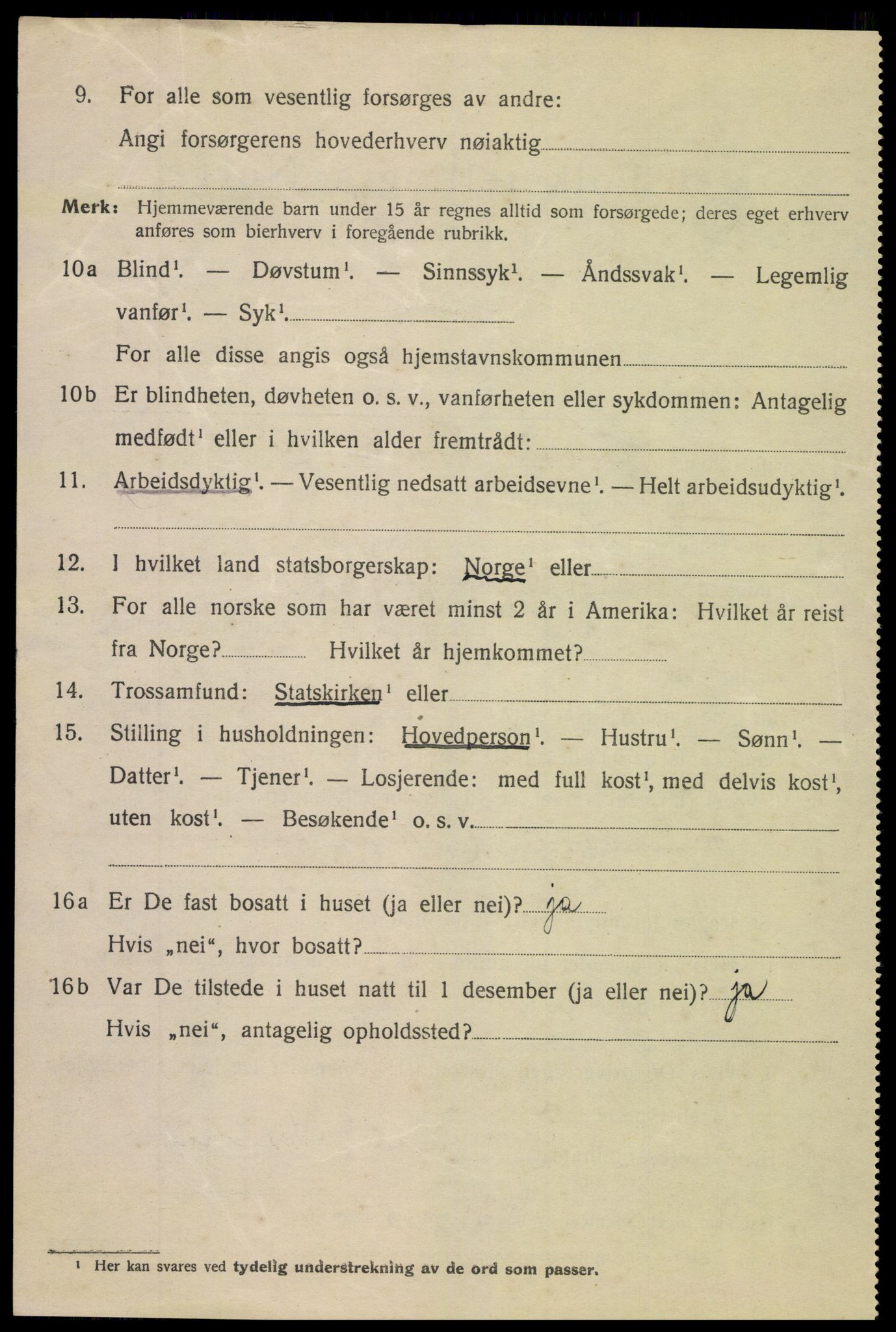 SAK, 1920 census for Arendal, 1920, p. 19051