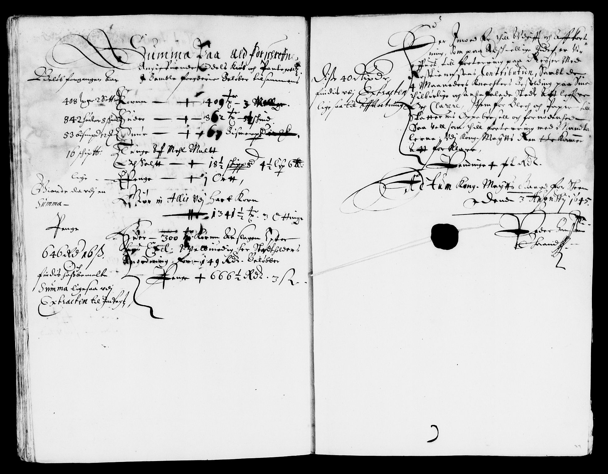 Rentekammeret inntil 1814, Reviderte regnskaper, Lensregnskaper, AV/RA-EA-5023/R/Rb/Rbp/L0032: Bratsberg len, 1645-1647