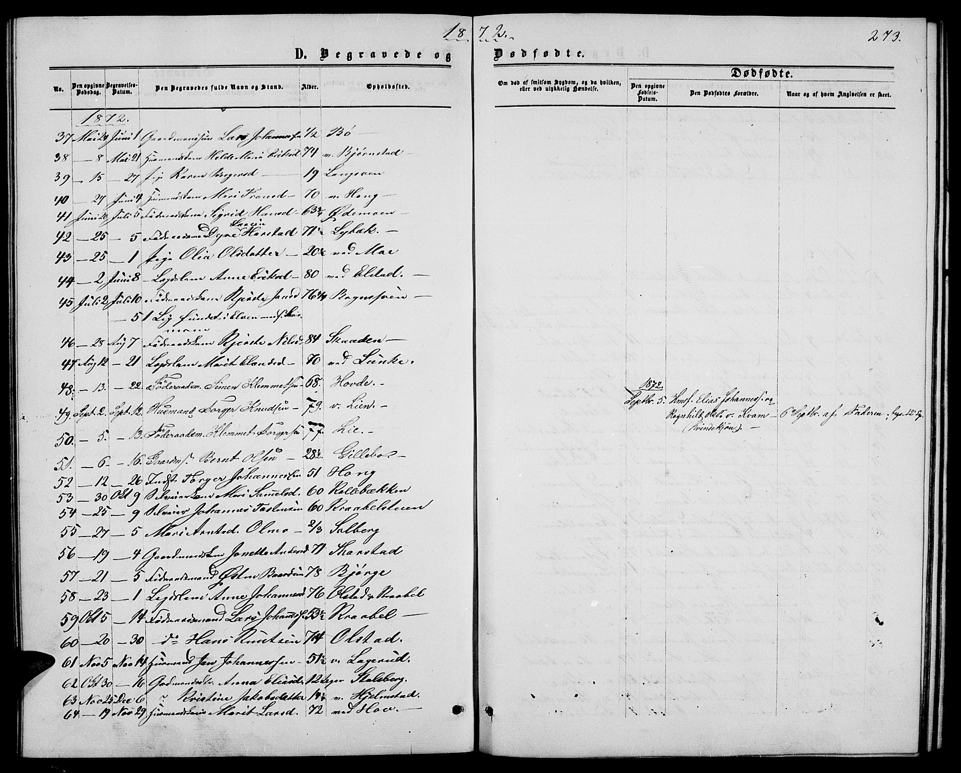 Øyer prestekontor, AV/SAH-PREST-084/H/Ha/Hab/L0001: Parish register (copy) no. 1, 1863-1877, p. 273