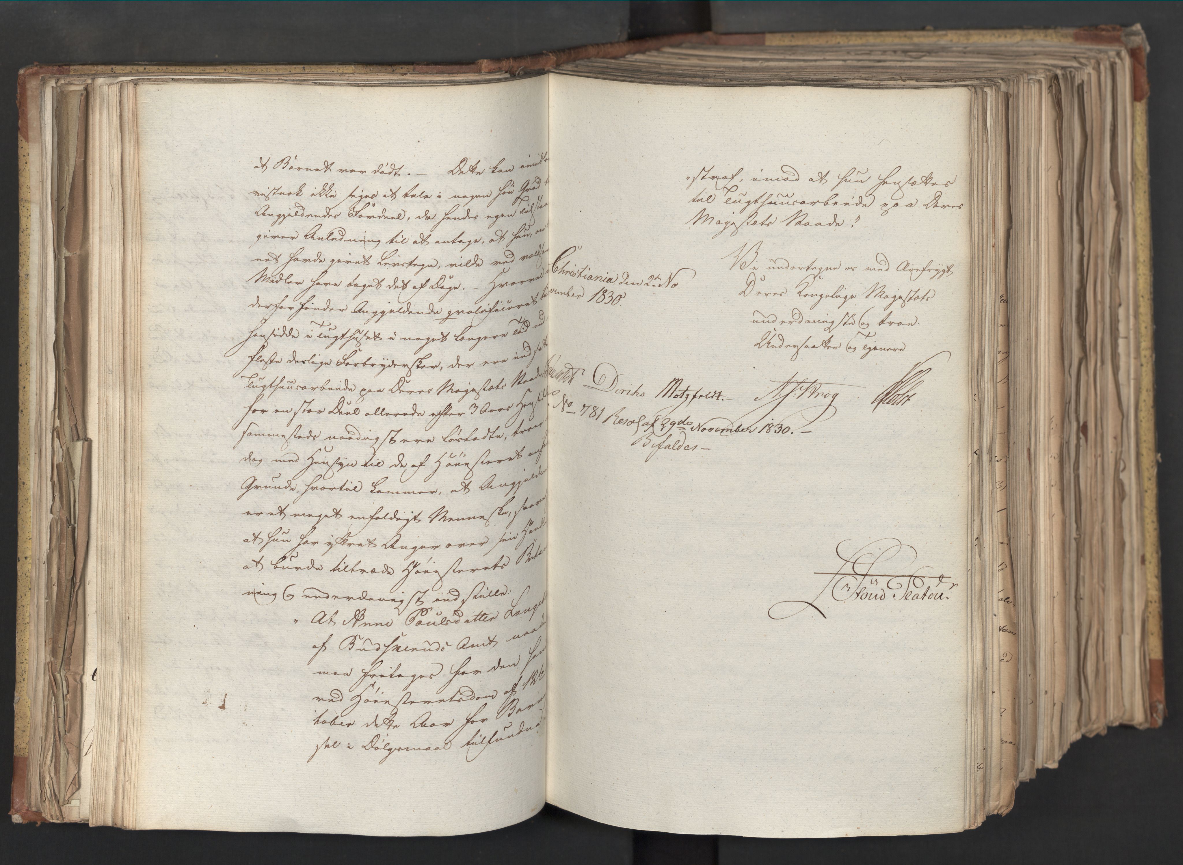 Statsrådsavdelingen i Stockholm, AV/RA-S-1003/D/Da/L0068: Regjeringsinnstillinger nr. 660-876, 1830, p. 119
