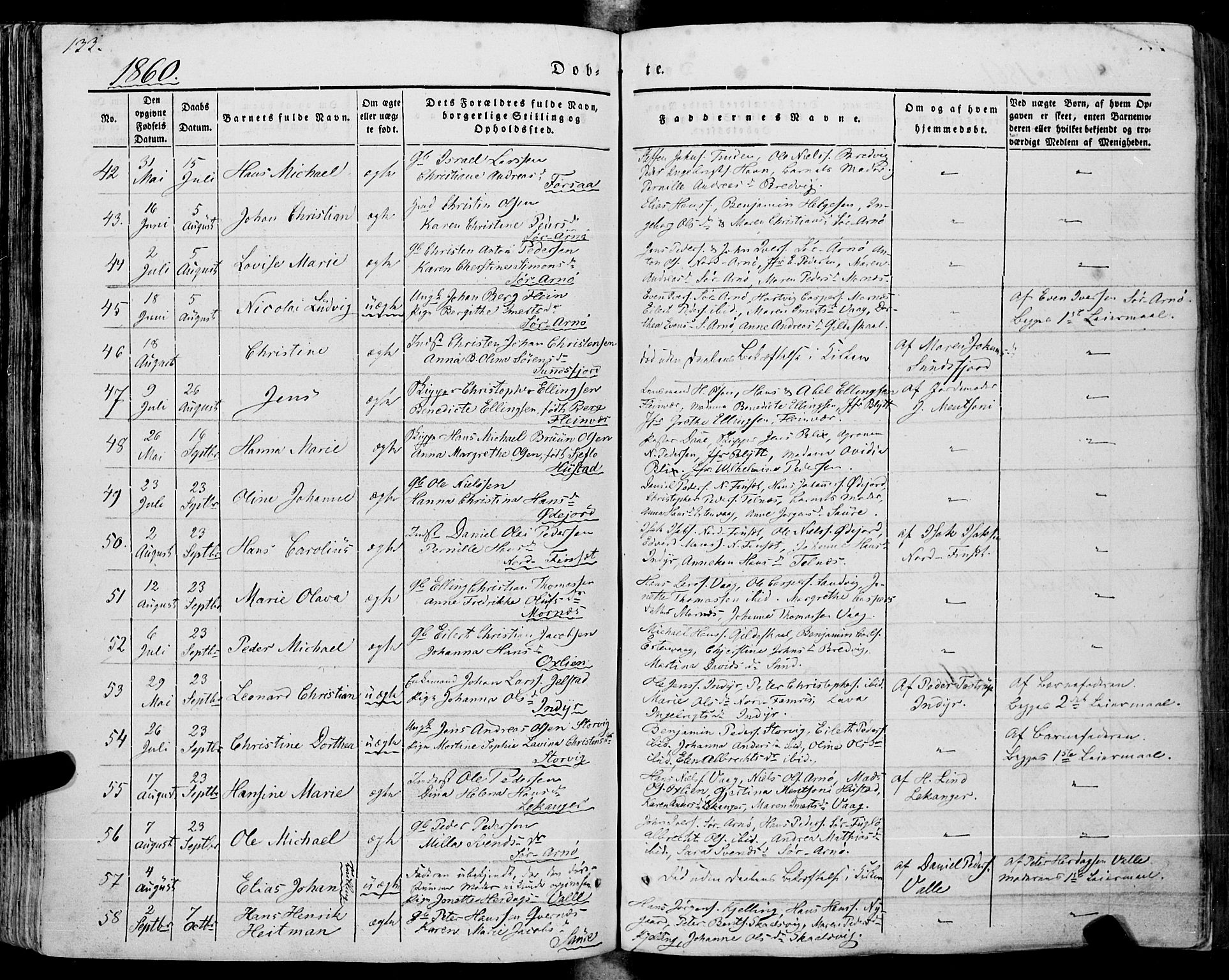 Ministerialprotokoller, klokkerbøker og fødselsregistre - Nordland, SAT/A-1459/805/L0097: Parish register (official) no. 805A04, 1837-1861, p. 133