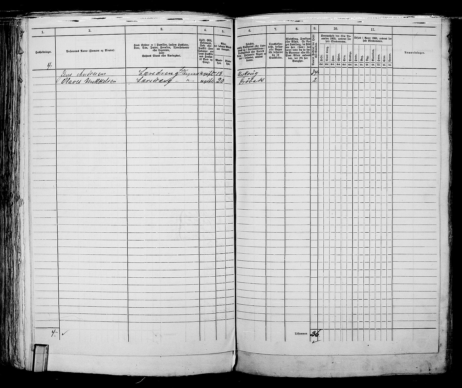 RA, 1865 census for Kristiania, 1865, p. 1953