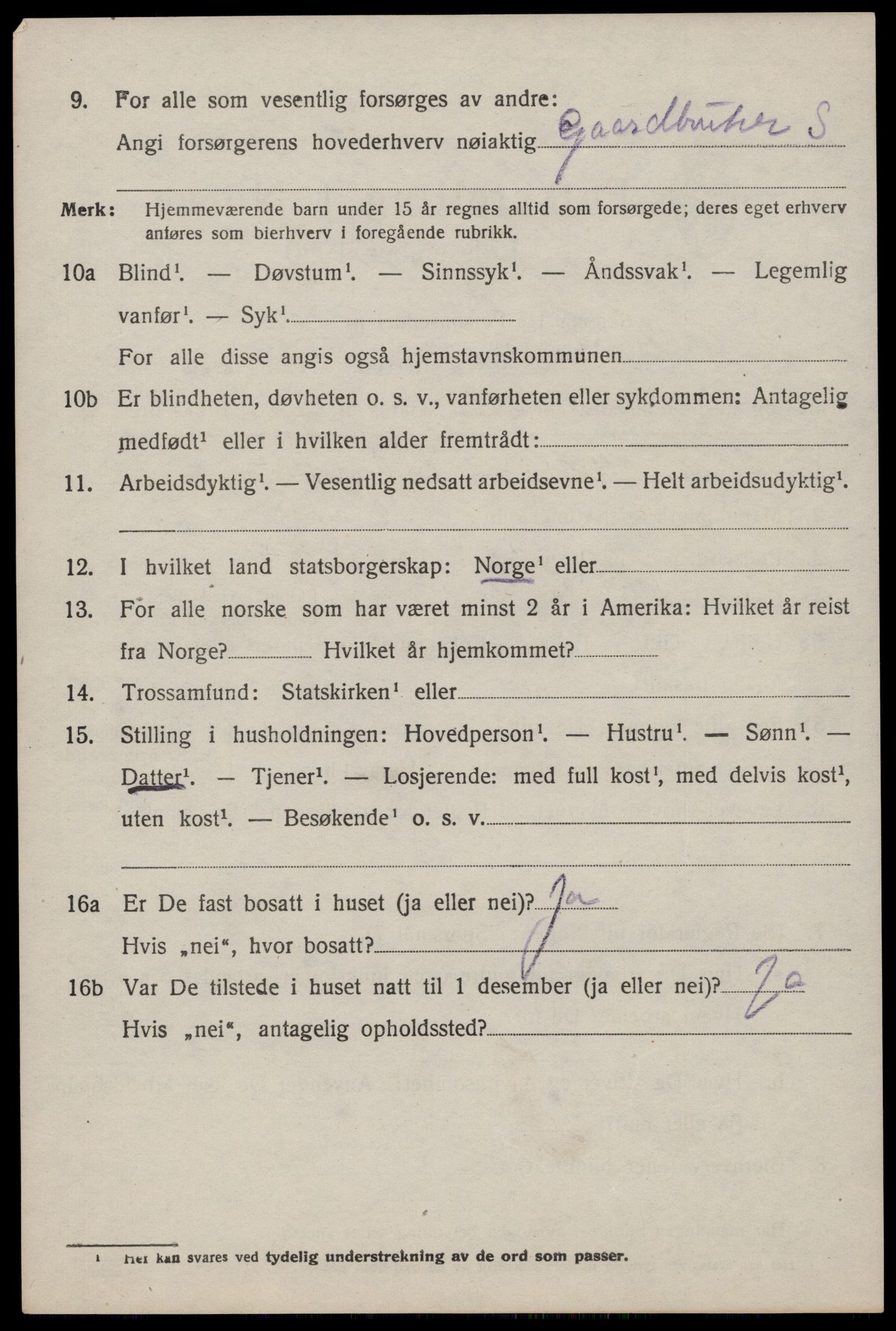 SAST, 1920 census for Vikedal, 1920, p. 3376