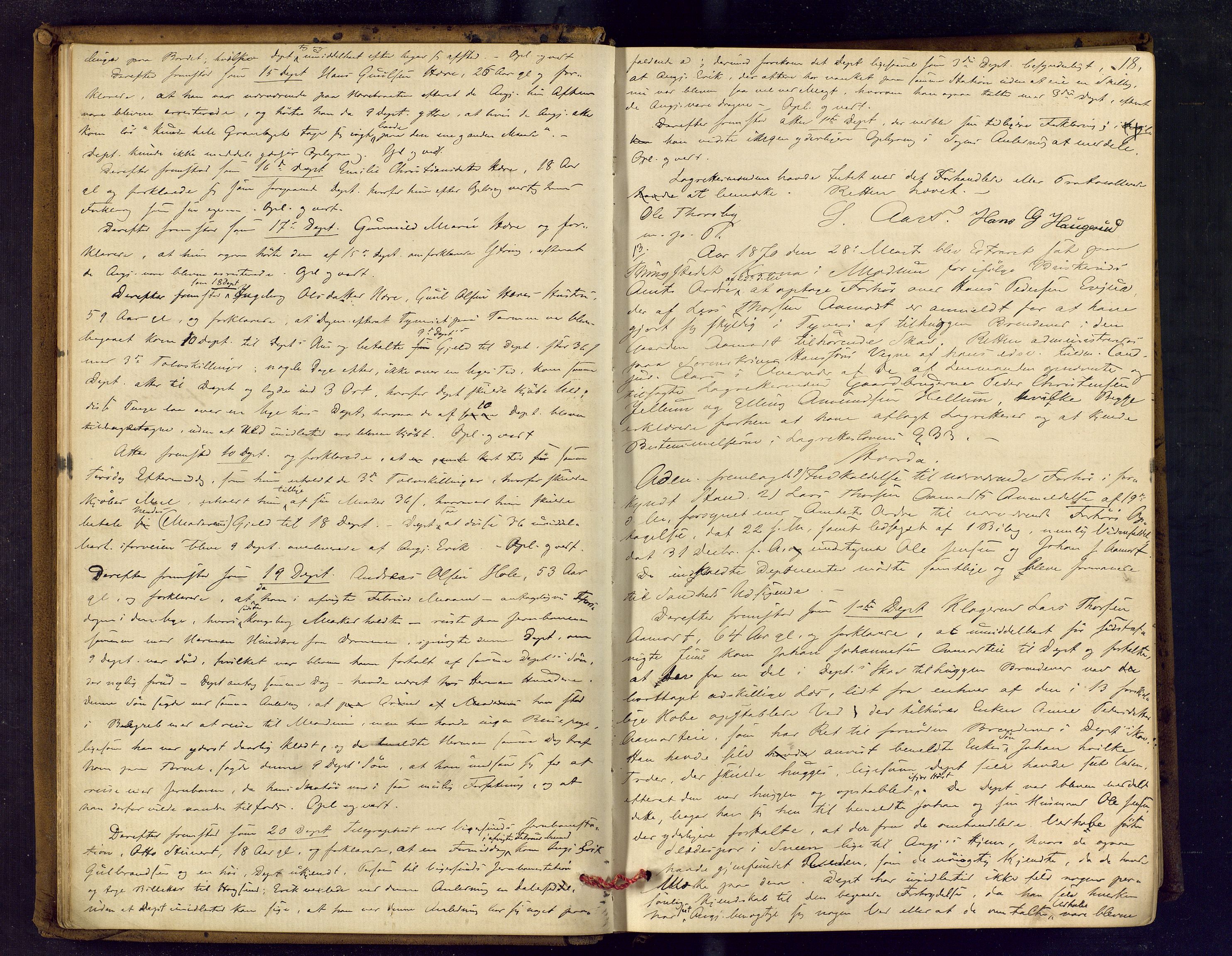 Eiker, Modum og Sigdal sorenskriveri, AV/SAKO-A-123/F/Fc/L0012: Ekstrarettsprotokoll - Modum, 1869-1883, p. 18