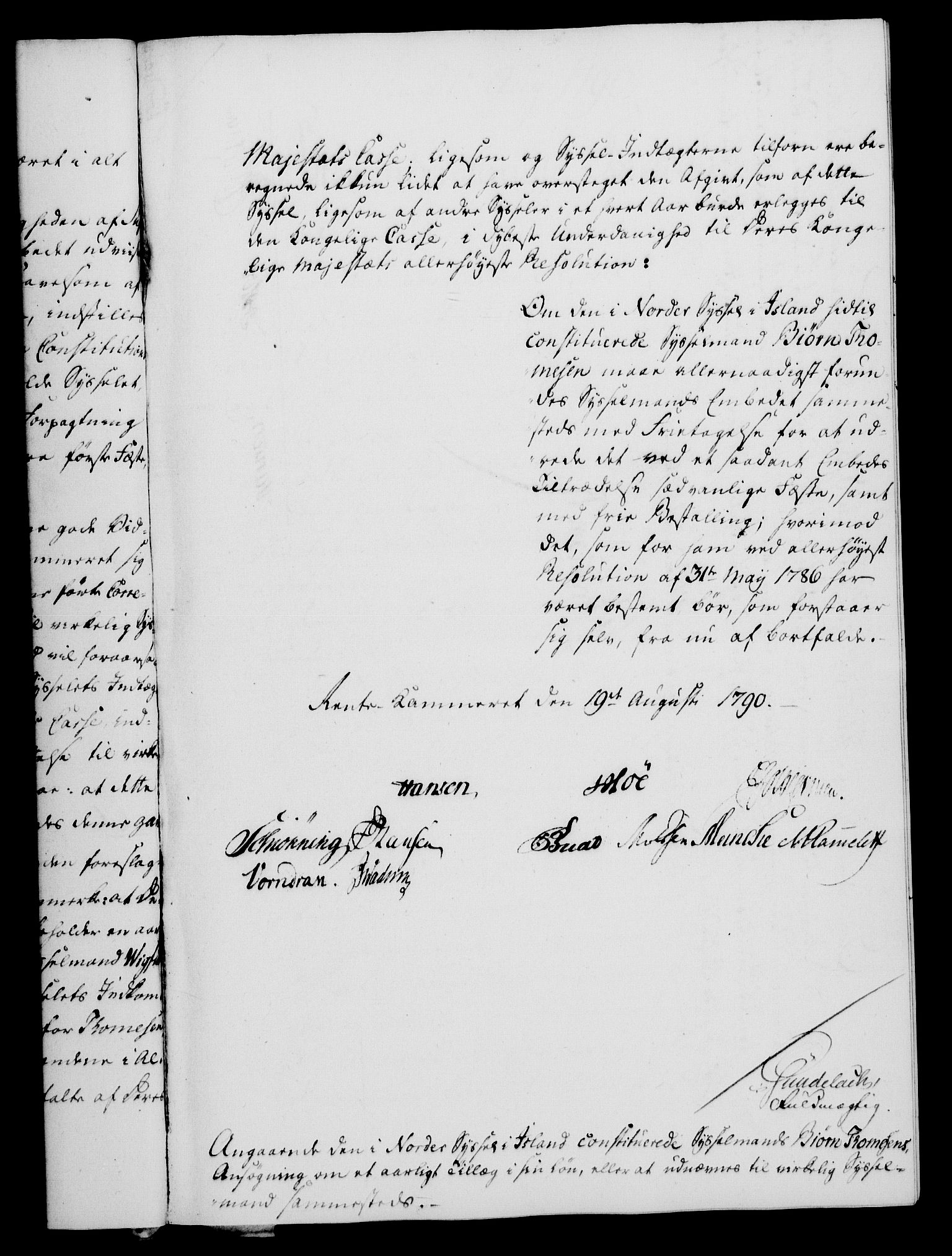 Rentekammeret, Kammerkanselliet, RA/EA-3111/G/Gf/Gfa/L0072: Norsk relasjons- og resolusjonsprotokoll (merket RK 52.72), 1790, p. 591
