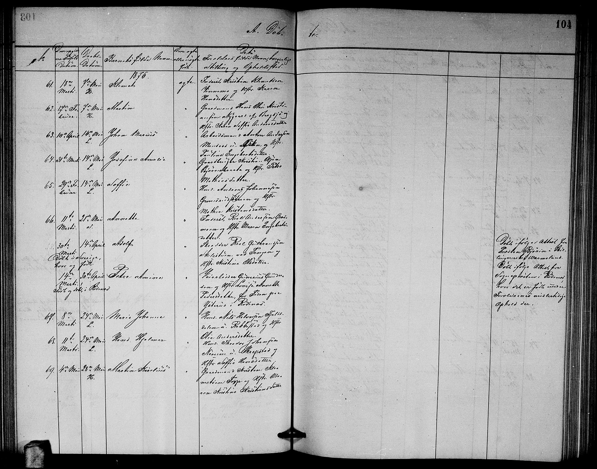 Høland prestekontor Kirkebøker, AV/SAO-A-10346a/G/Ga/L0006: Parish register (copy) no. I 6, 1869-1879, p. 104