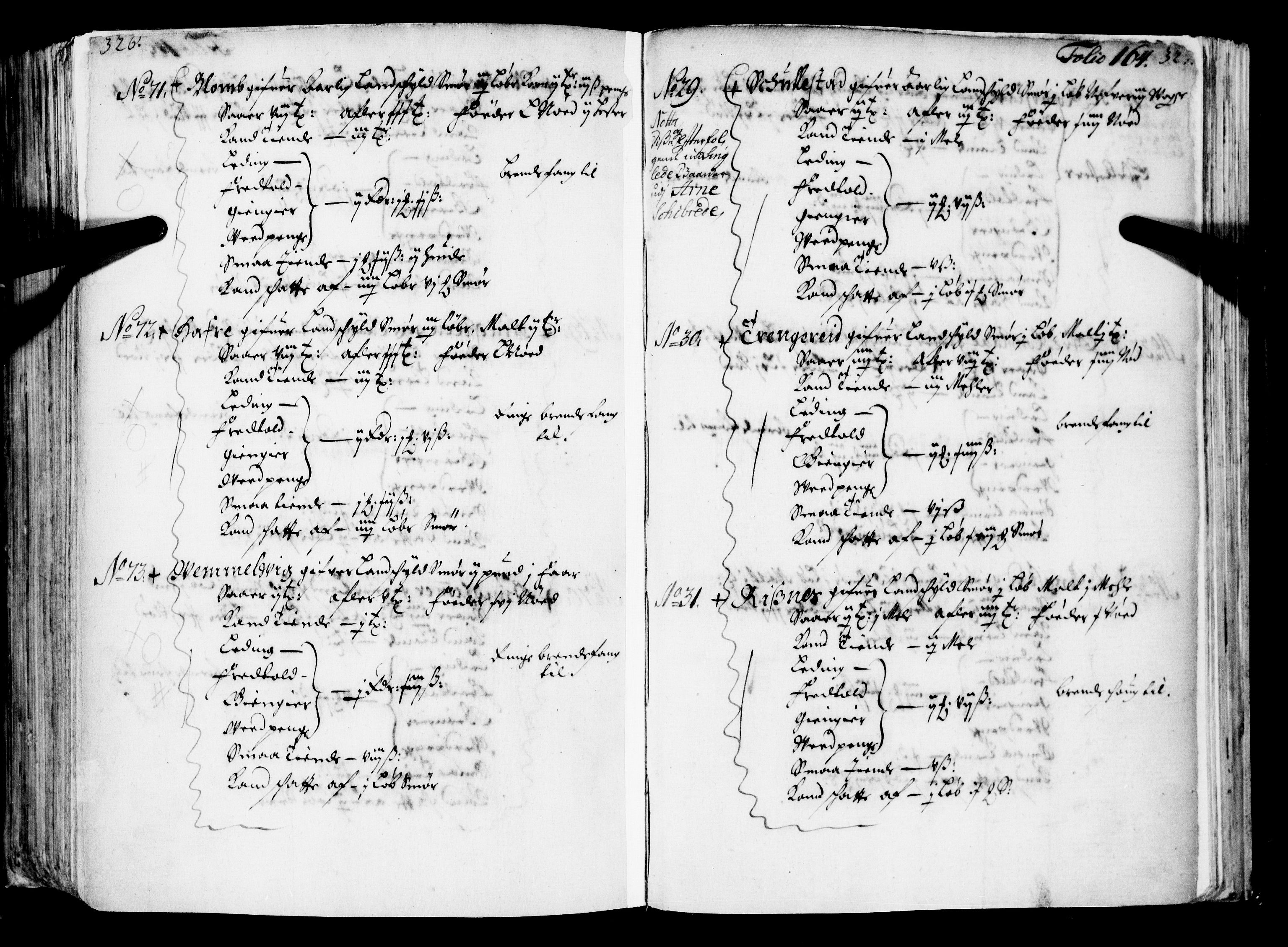 Rentekammeret inntil 1814, Realistisk ordnet avdeling, AV/RA-EA-4070/N/Nb/Nba/L0039: Nordhordland fogderi, 1667, p. 163b-164a