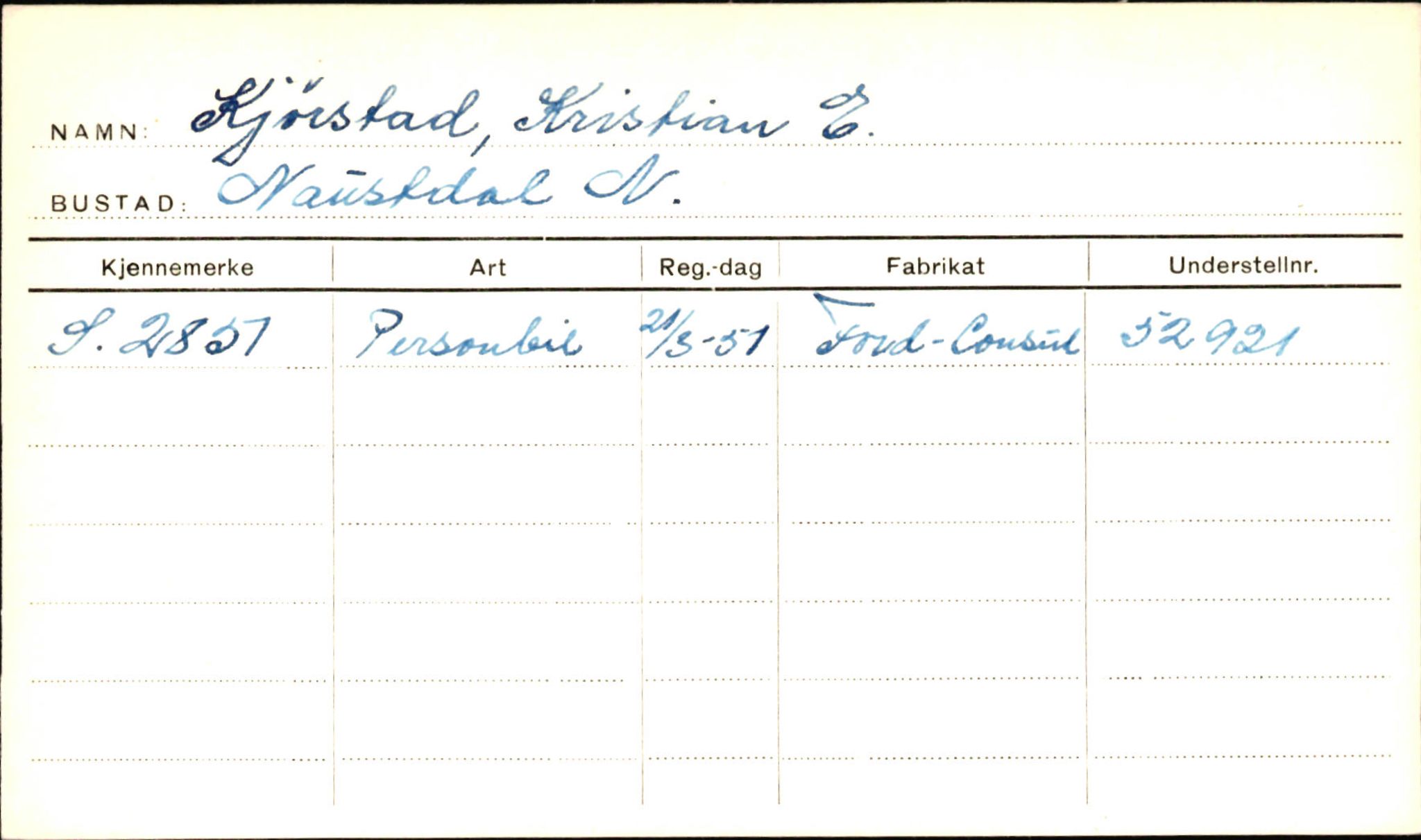 Statens vegvesen, Sogn og Fjordane vegkontor, AV/SAB-A-5301/4/F/L0001B: Eigarregister Fjordane til 1.6.1961, 1930-1961, p. 110