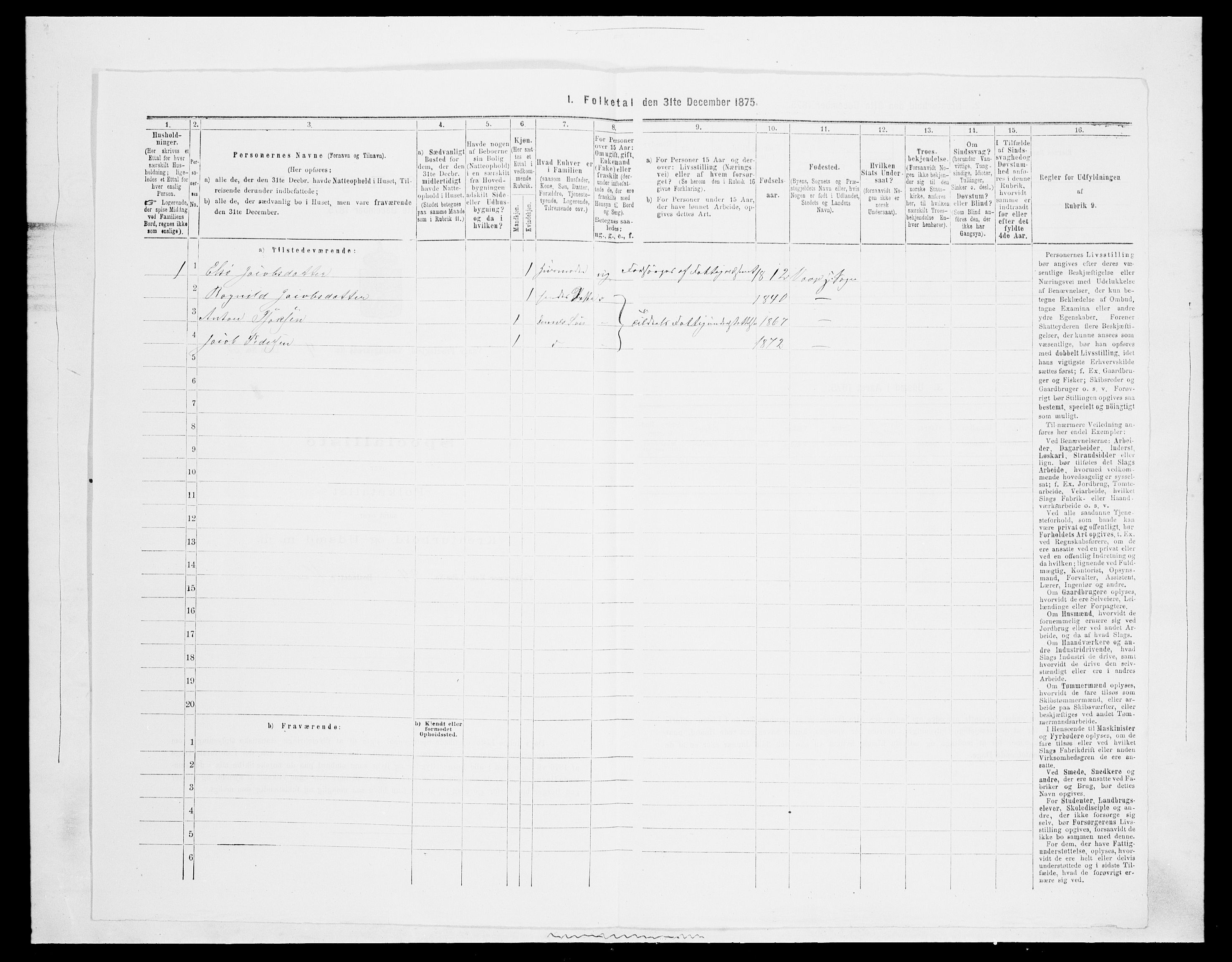 SAH, 1875 census for 0515P Vågå, 1875, p. 734