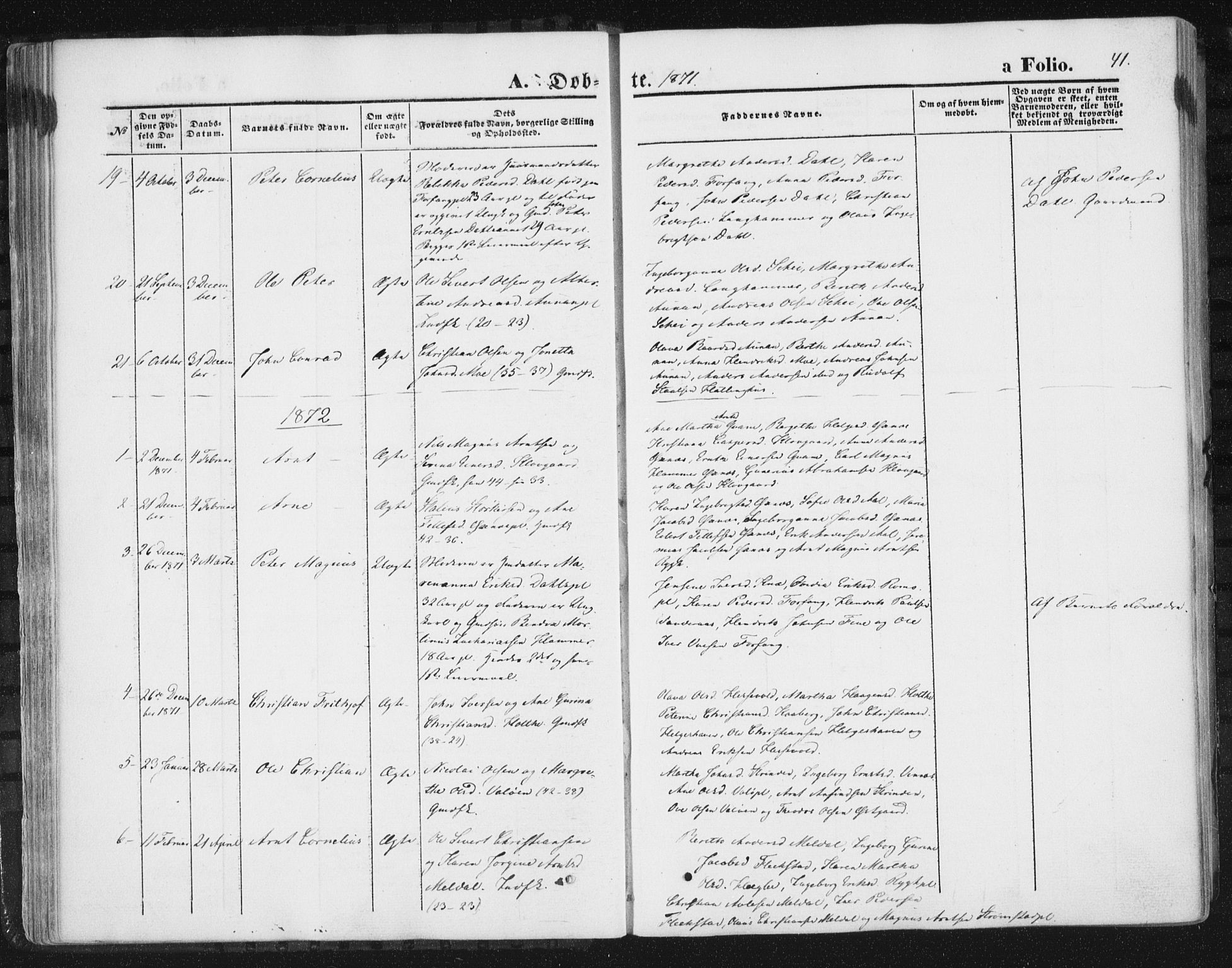 Ministerialprotokoller, klokkerbøker og fødselsregistre - Nord-Trøndelag, SAT/A-1458/746/L0447: Parish register (official) no. 746A06, 1860-1877, p. 41