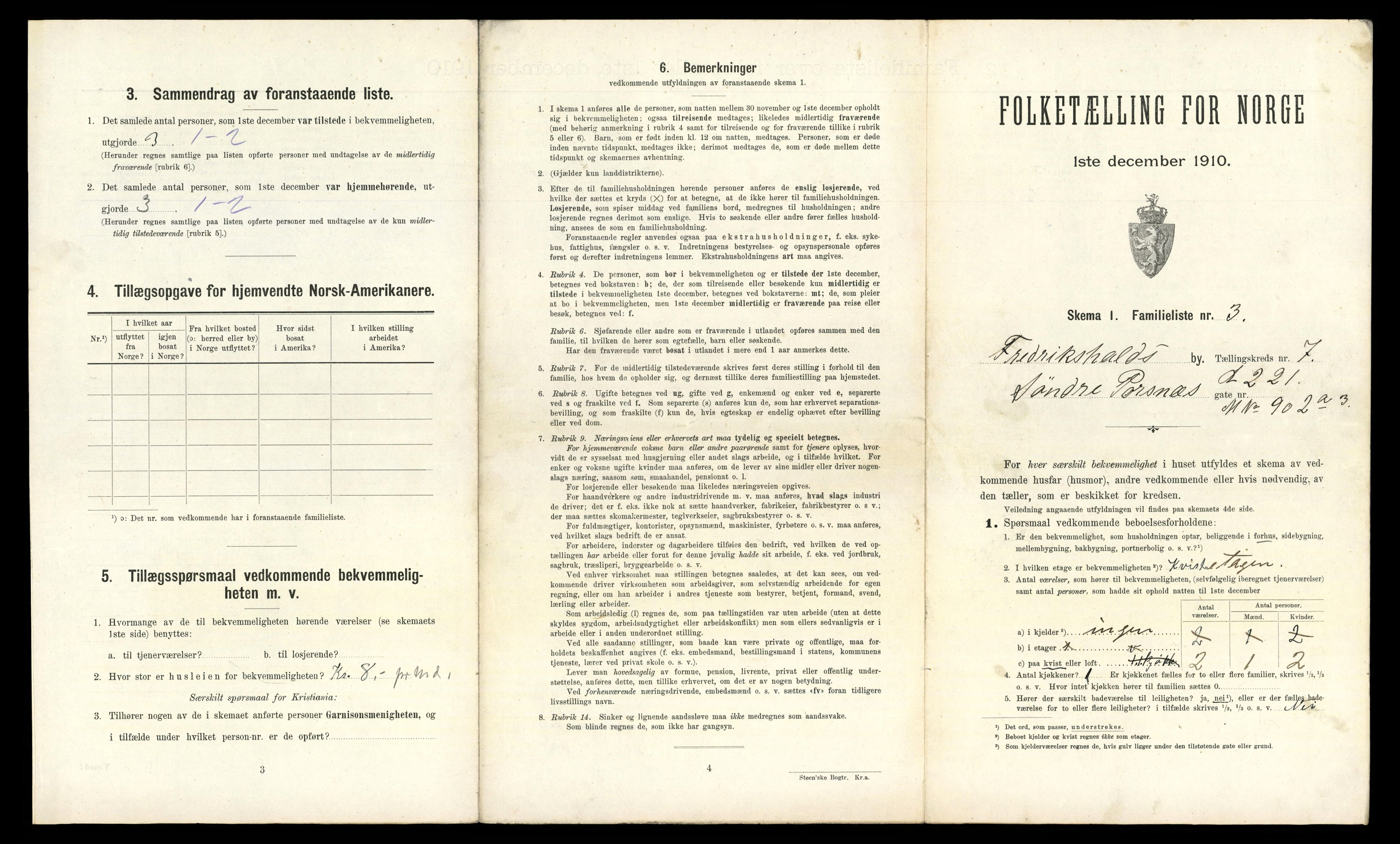 RA, 1910 census for Fredrikshald, 1910, p. 2230