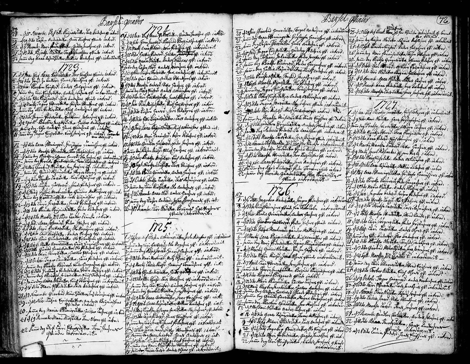 Idd prestekontor Kirkebøker, SAO/A-10911/F/Fa/L0001: Parish register (official) no. I 1, 1720-1769, p. 72