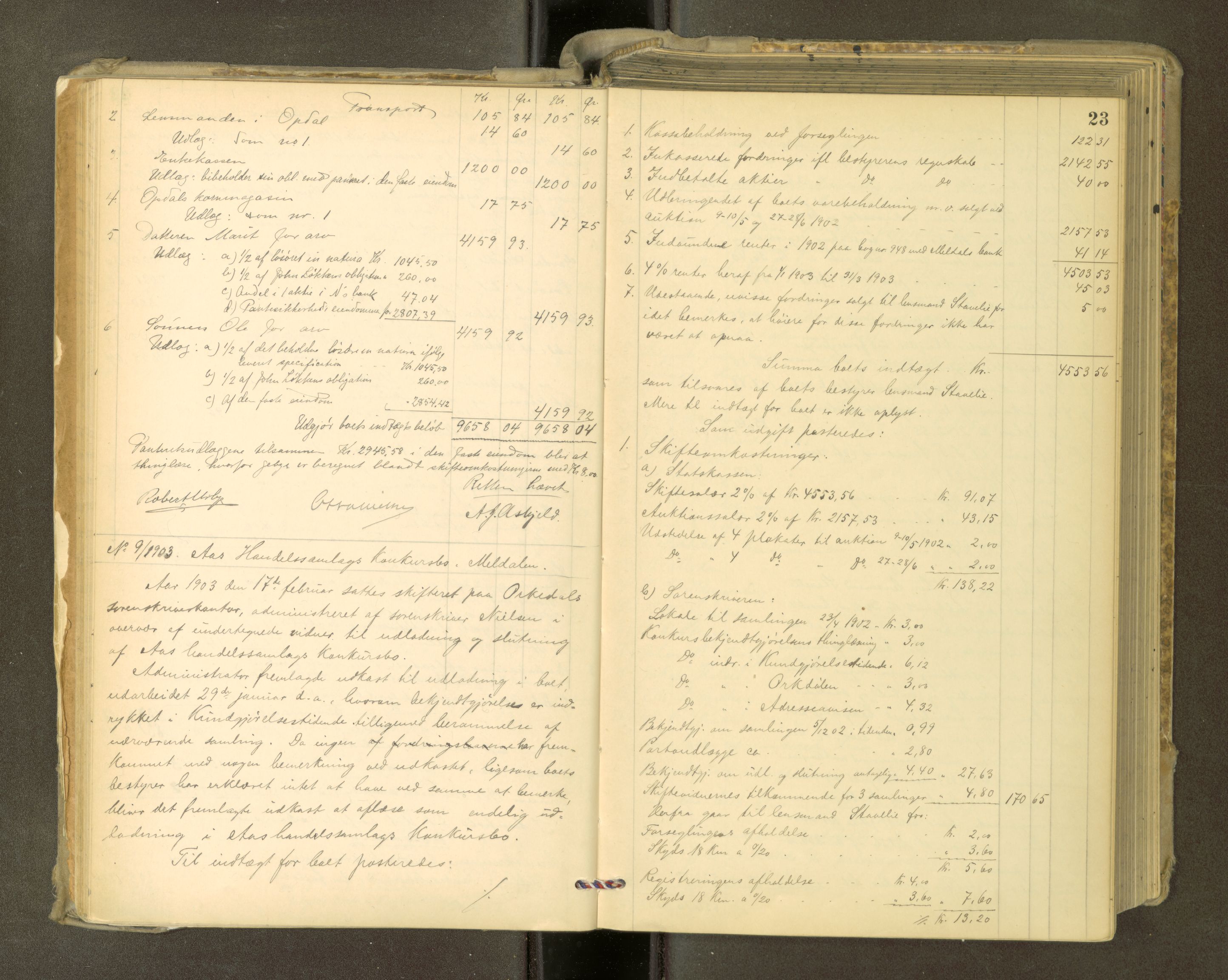 Orkdal sorenskriveri, AV/SAT-A-4169/1/3/3Aa/L0015: Skifteprotokoller, 1902-1915, p. 22b-23a