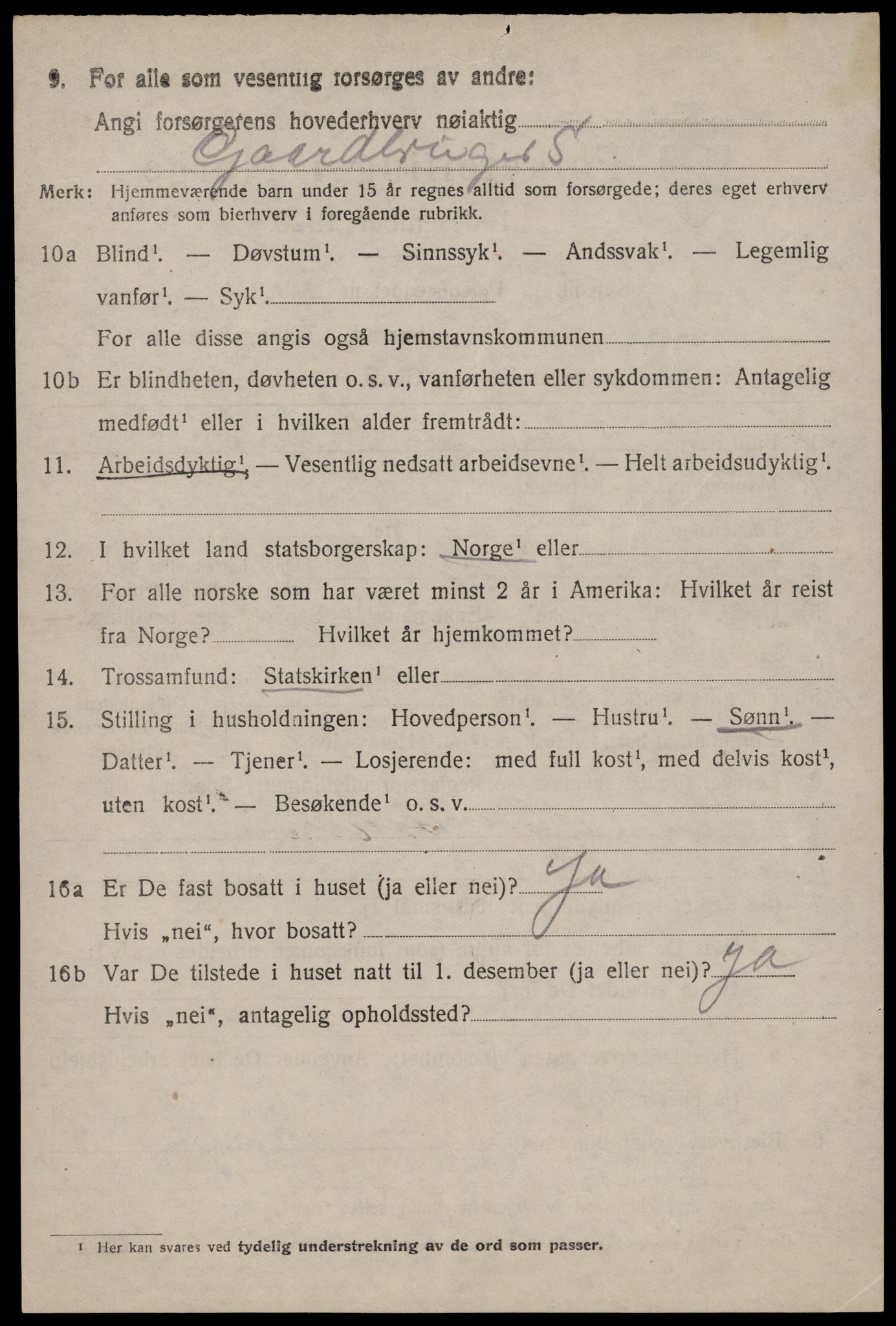 SAST, 1920 census for Hetland, 1920, p. 19390