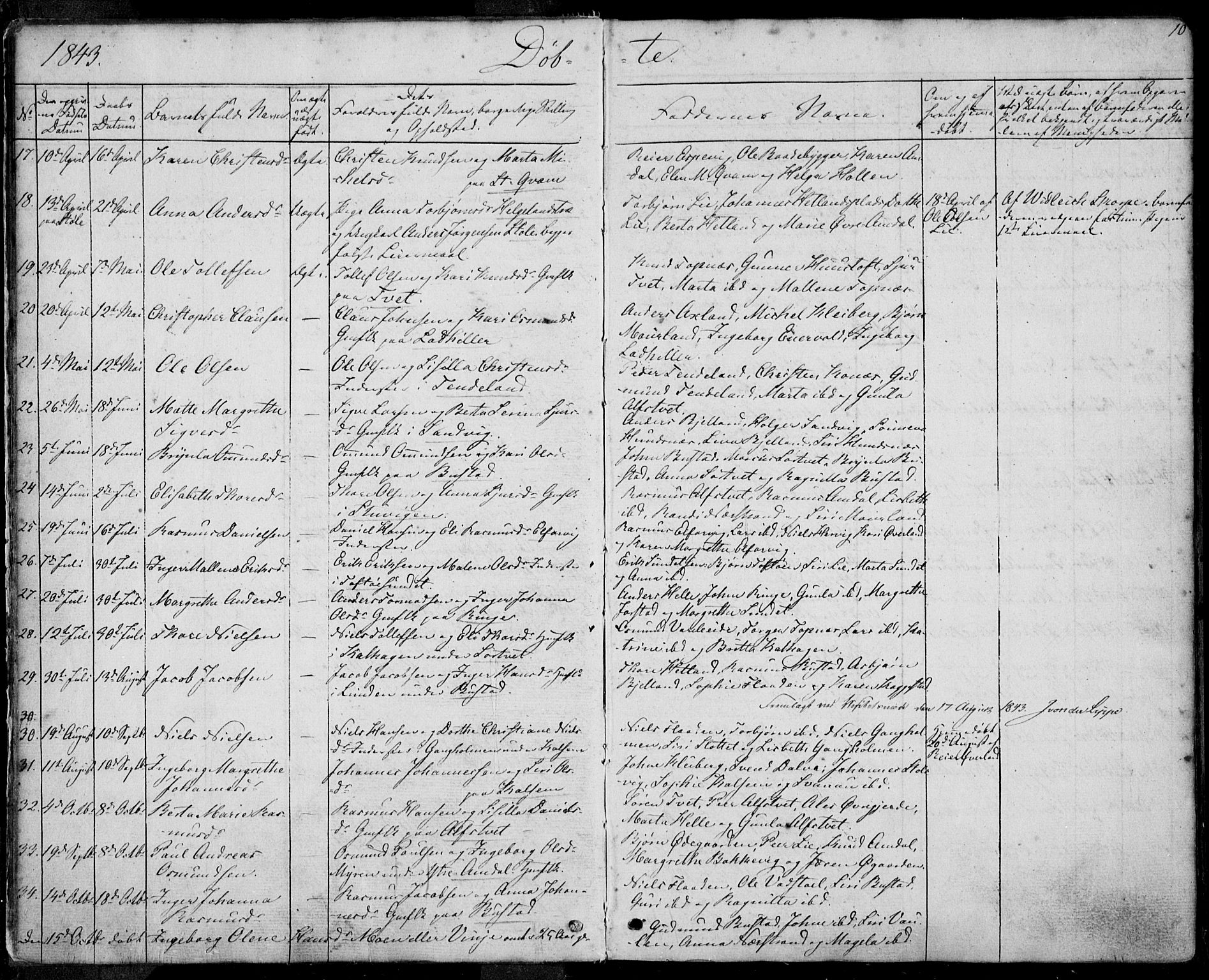 Nedstrand sokneprestkontor, AV/SAST-A-101841/01/IV: Parish register (official) no. A 8, 1839-1860, p. 10