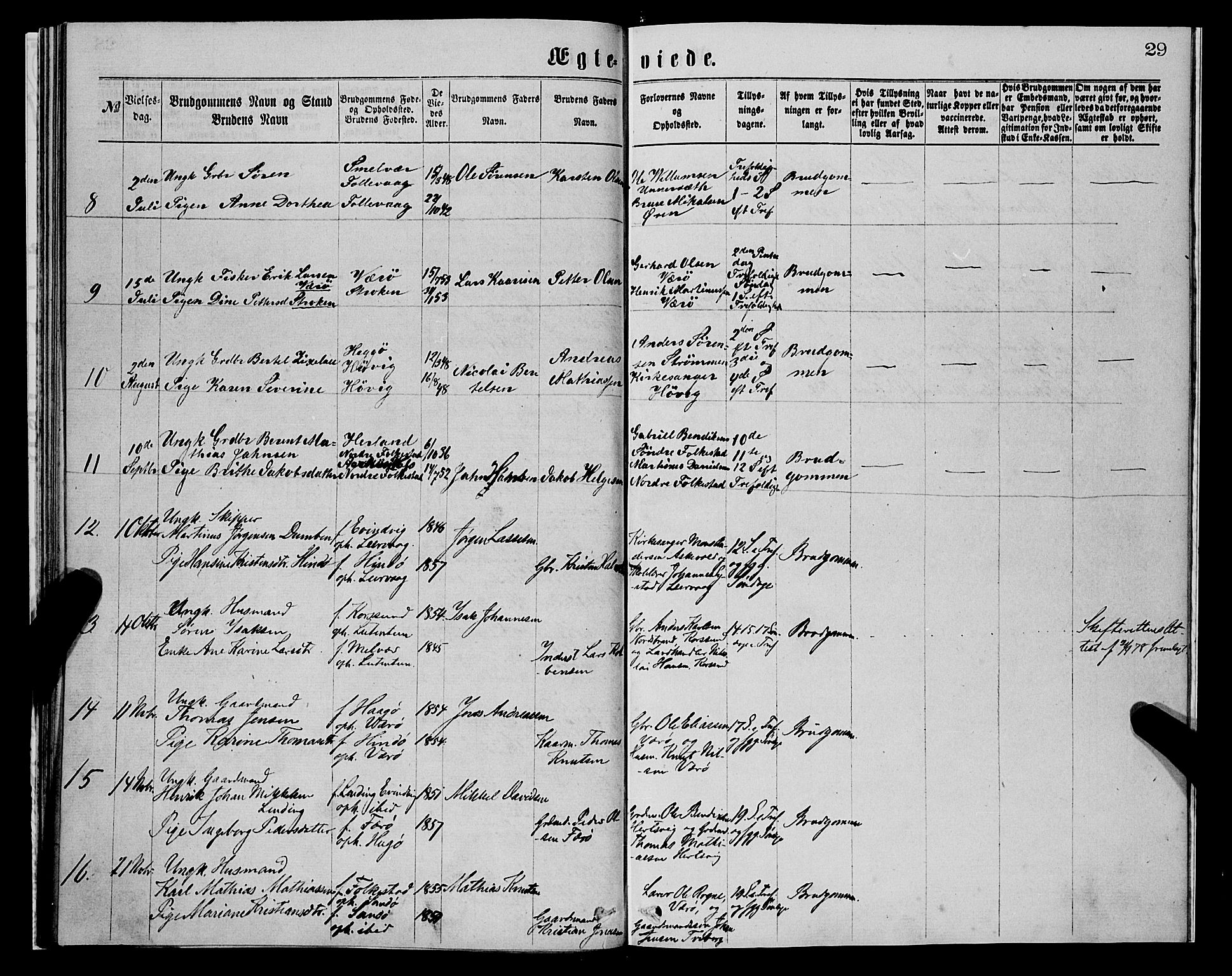 Askvoll sokneprestembete, AV/SAB-A-79501/H/Haa/Haaa/L0014: Parish register (official) no. A 14, 1868-1878, p. 29