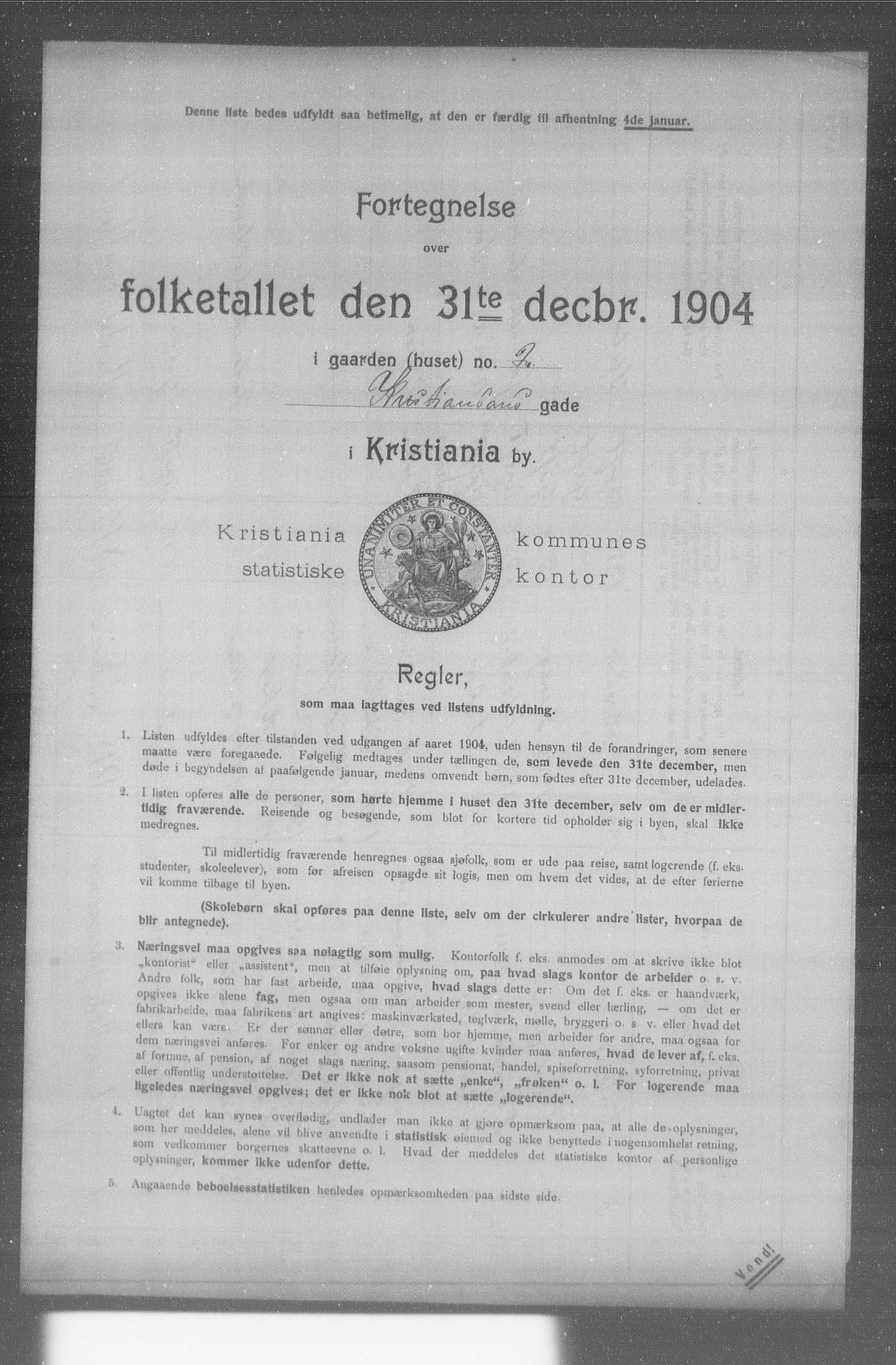 OBA, Municipal Census 1904 for Kristiania, 1904, p. 10472