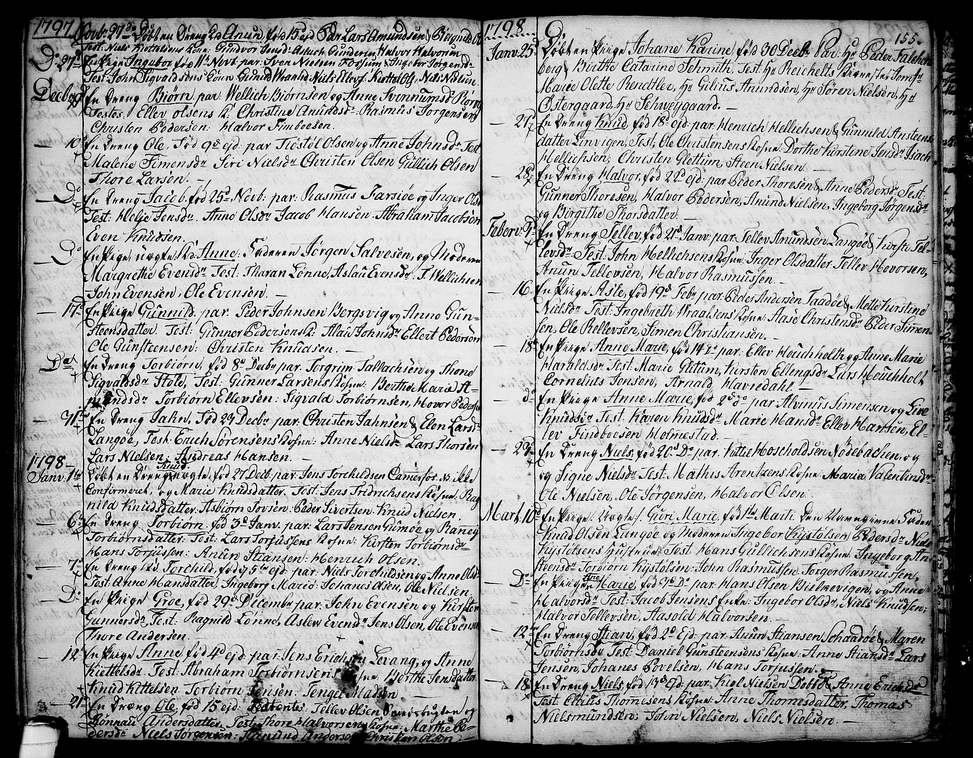 Sannidal kirkebøker, SAKO/A-296/F/Fa/L0002: Parish register (official) no. 2, 1767-1802, p. 155