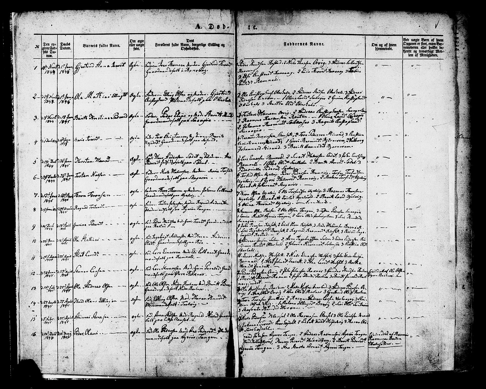 Ministerialprotokoller, klokkerbøker og fødselsregistre - Møre og Romsdal, AV/SAT-A-1454/560/L0719: Parish register (official) no. 560A03, 1845-1872, p. 2