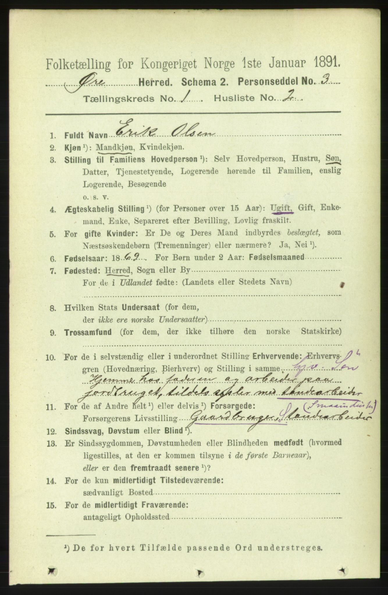 RA, 1891 census for 1558 Øre, 1891, p. 77