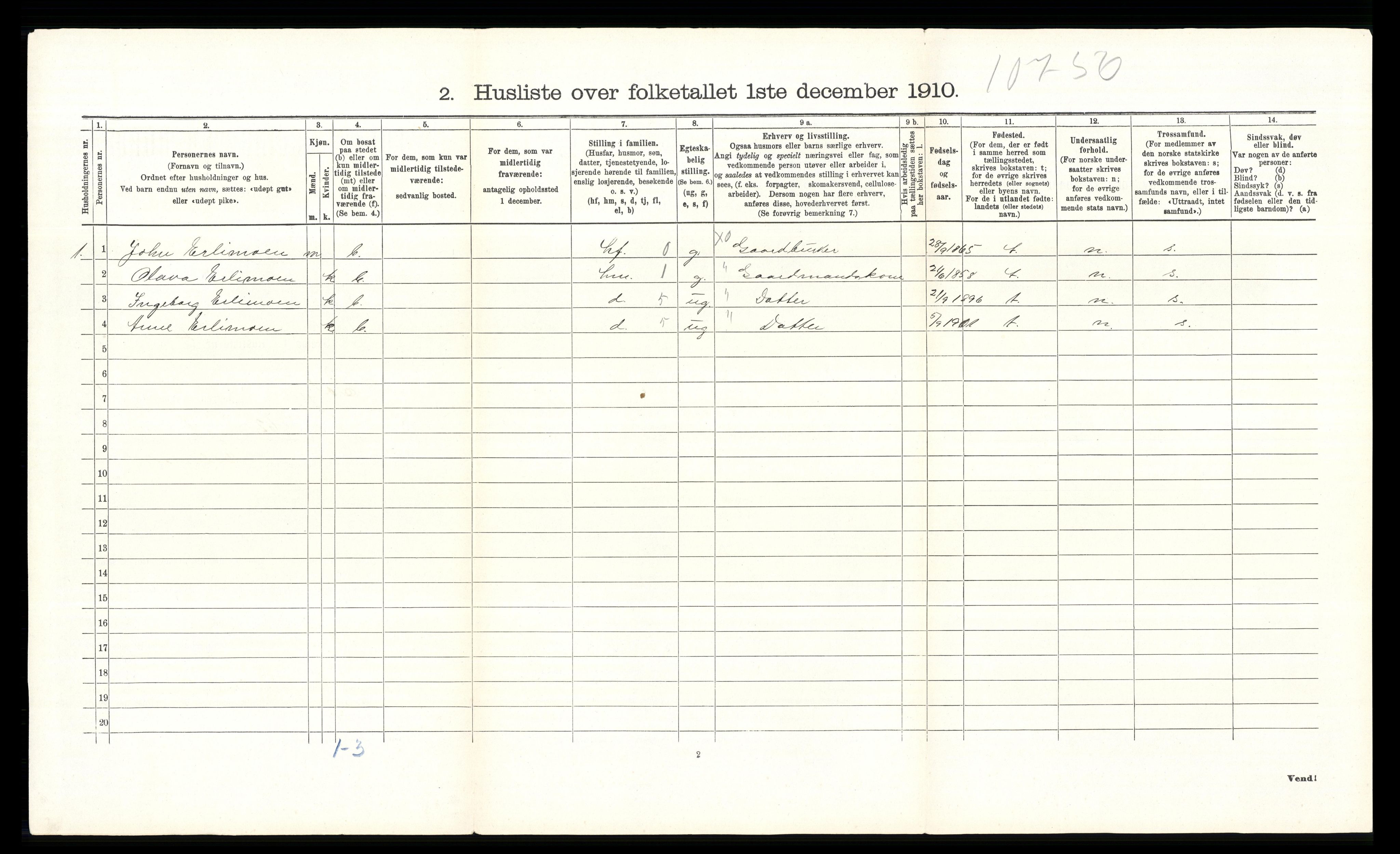 RA, 1910 census for Tolga, 1910, p. 431