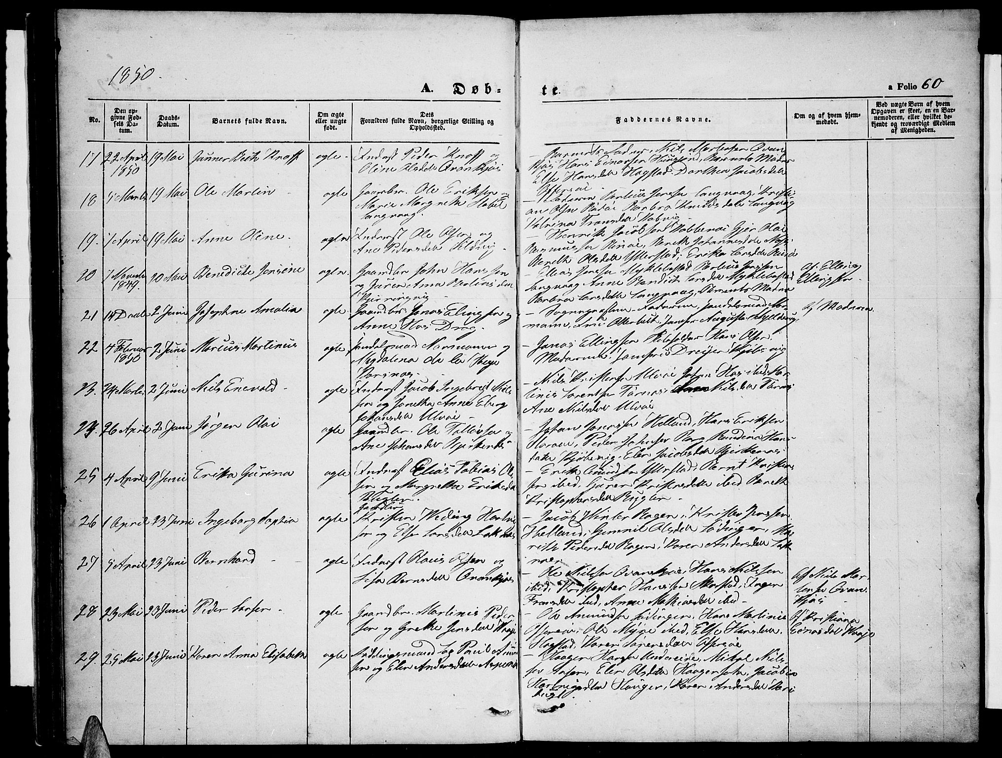 Ministerialprotokoller, klokkerbøker og fødselsregistre - Nordland, AV/SAT-A-1459/872/L1045: Parish register (copy) no. 872C01, 1840-1851, p. 60