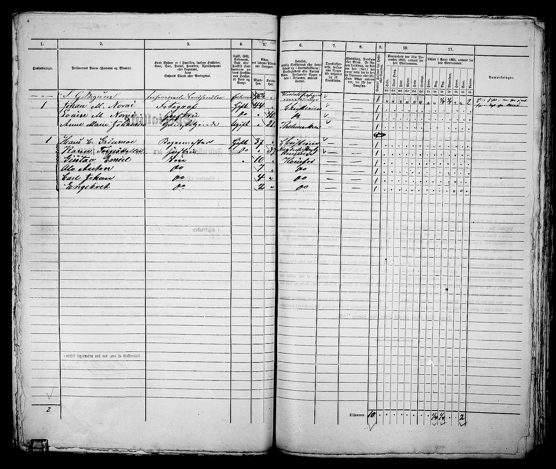 RA, 1865 census for Norderhov/Hønefoss, 1865, p. 200