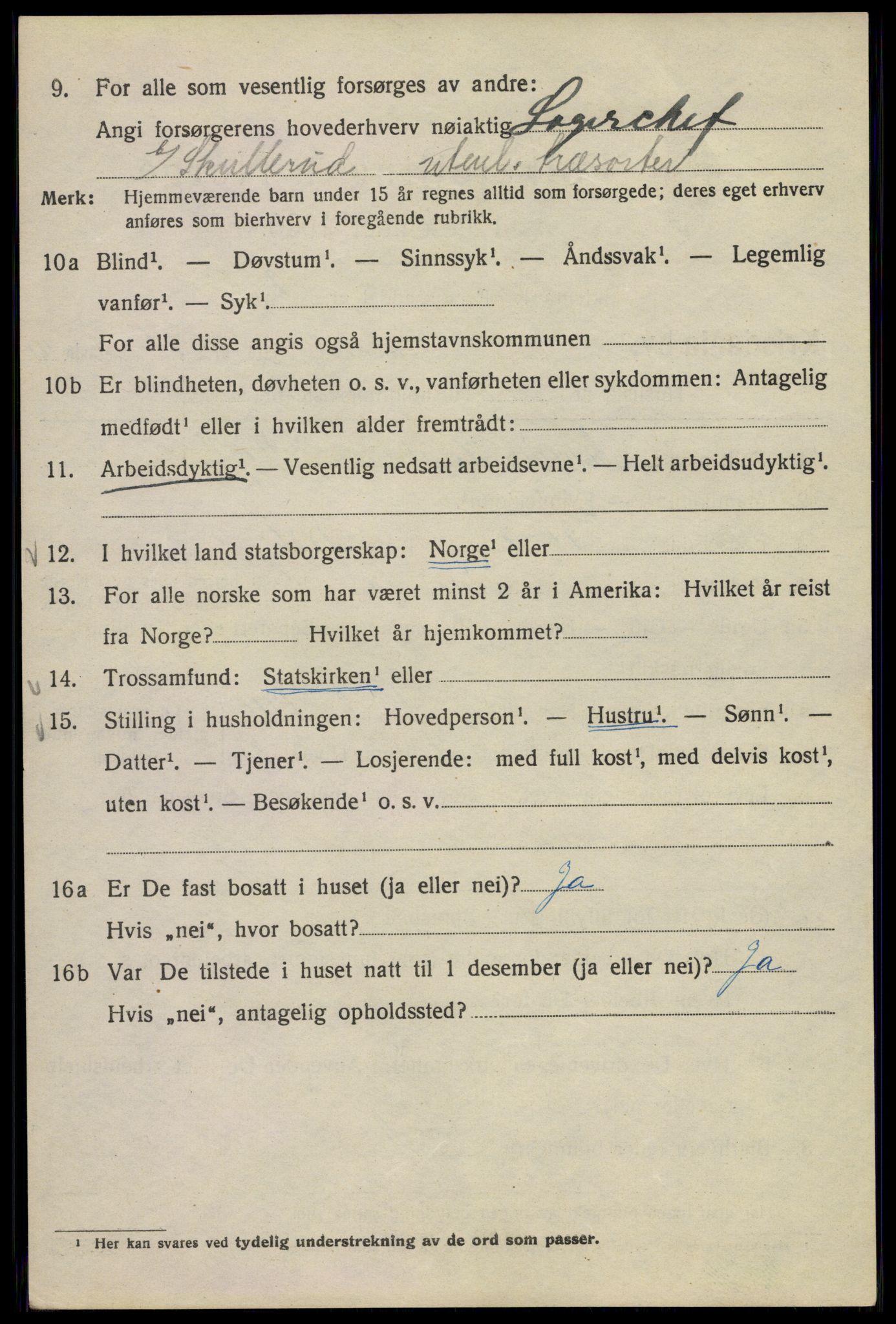 SAO, 1920 census for Kristiania, 1920, p. 604166