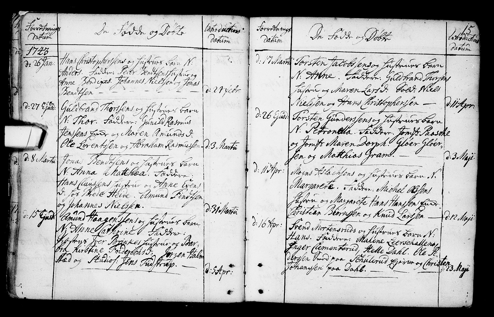 Gamlebyen prestekontor Kirkebøker, SAO/A-10884/F/Fa/L0001: Parish register (official) no. 1, 1734-1818, p. 15