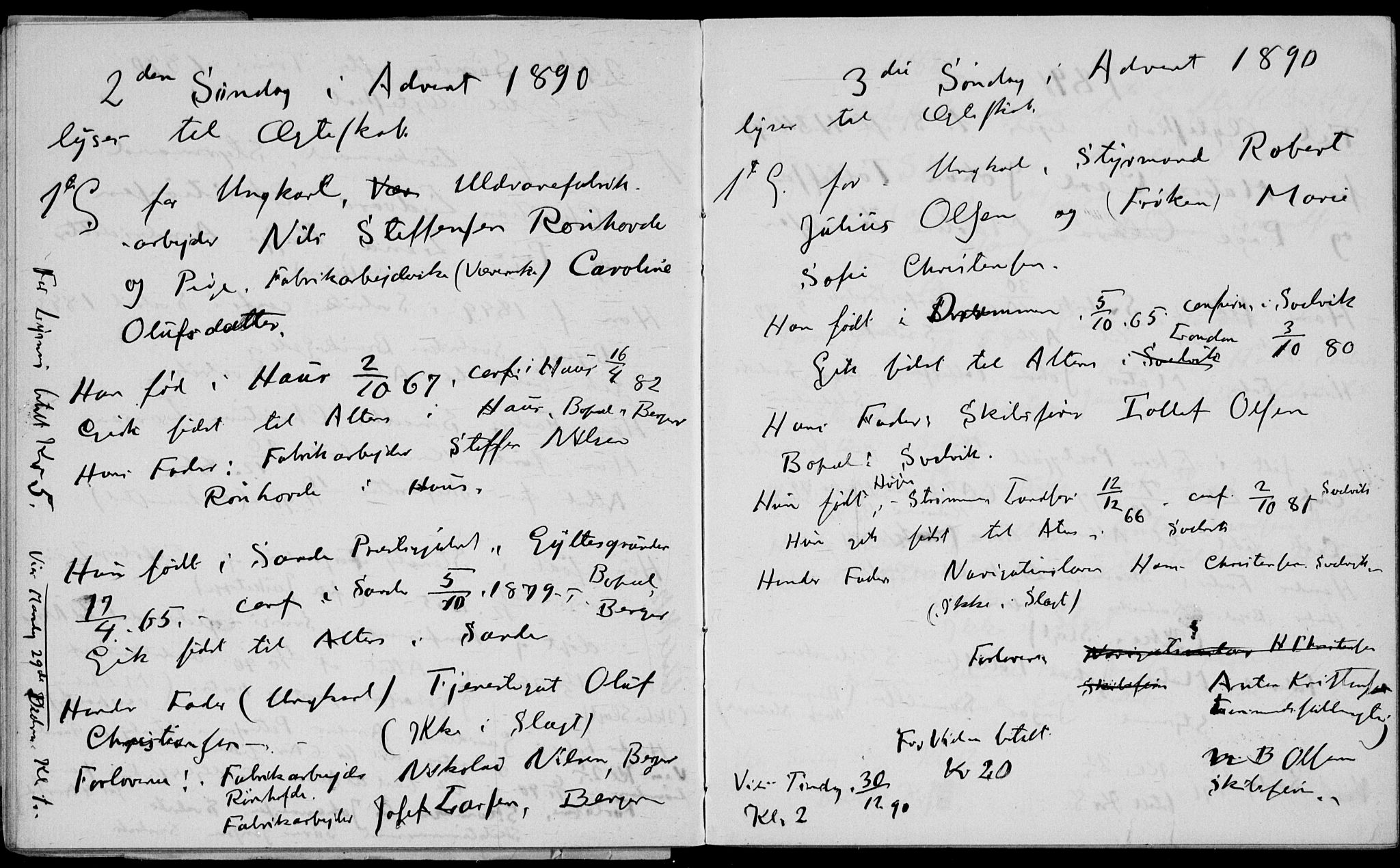 Strømm kirkebøker, AV/SAKO-A-322/H/Ha/L0001: Banns register no. 1, 1887-1892