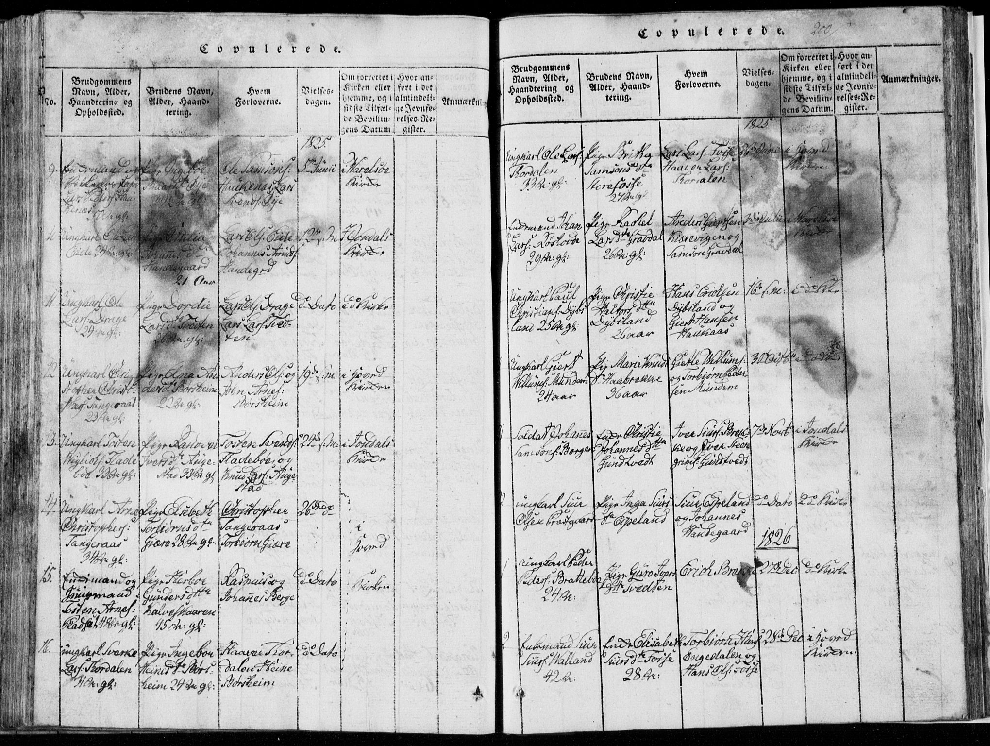 Strandebarm sokneprestembete, AV/SAB-A-78401/H/Hab: Parish register (copy) no. A  1, 1816-1826, p. 200