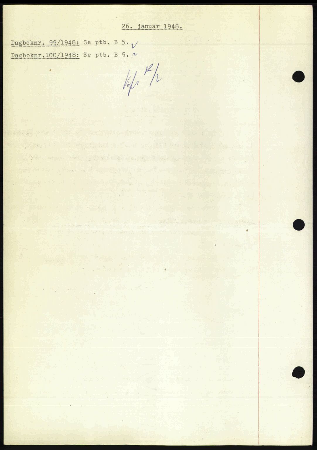 Nedenes sorenskriveri, SAK/1221-0006/G/Gb/Gba/L0058: Mortgage book no. A10, 1947-1948, Diary no: : 99/1948