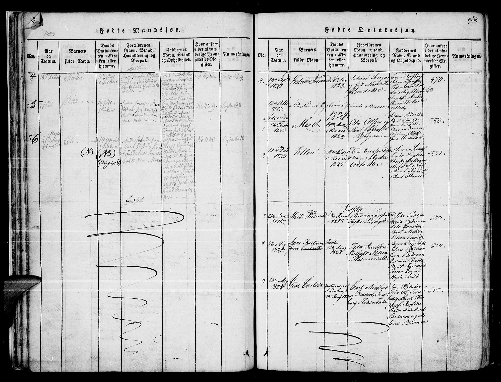 Kvikne prestekontor, AV/SAH-PREST-064/H/Ha/Haa/L0004: Parish register (official) no. 4, 1815-1840, p. 58-59