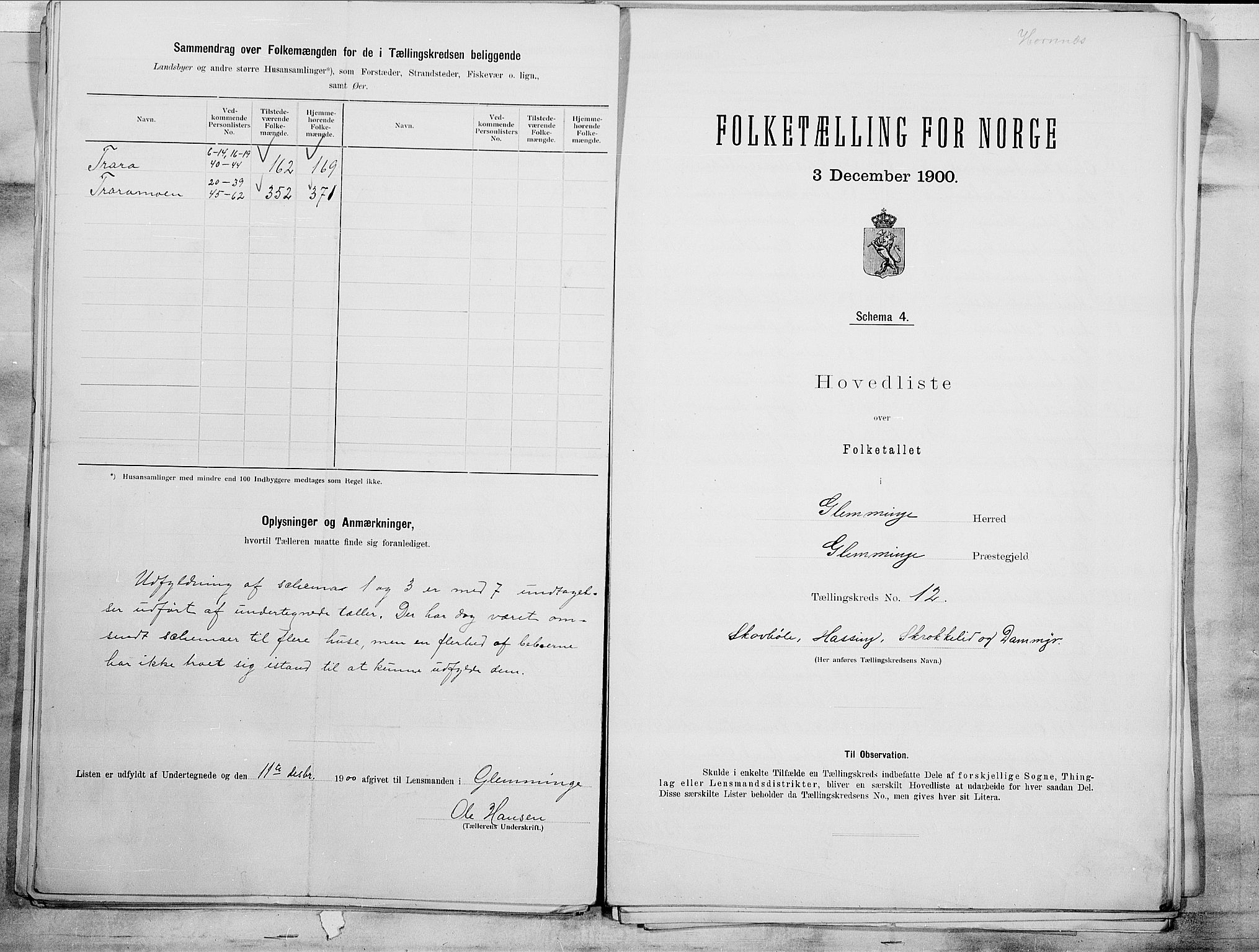 SAO, 1900 census for Glemmen, 1900, p. 26