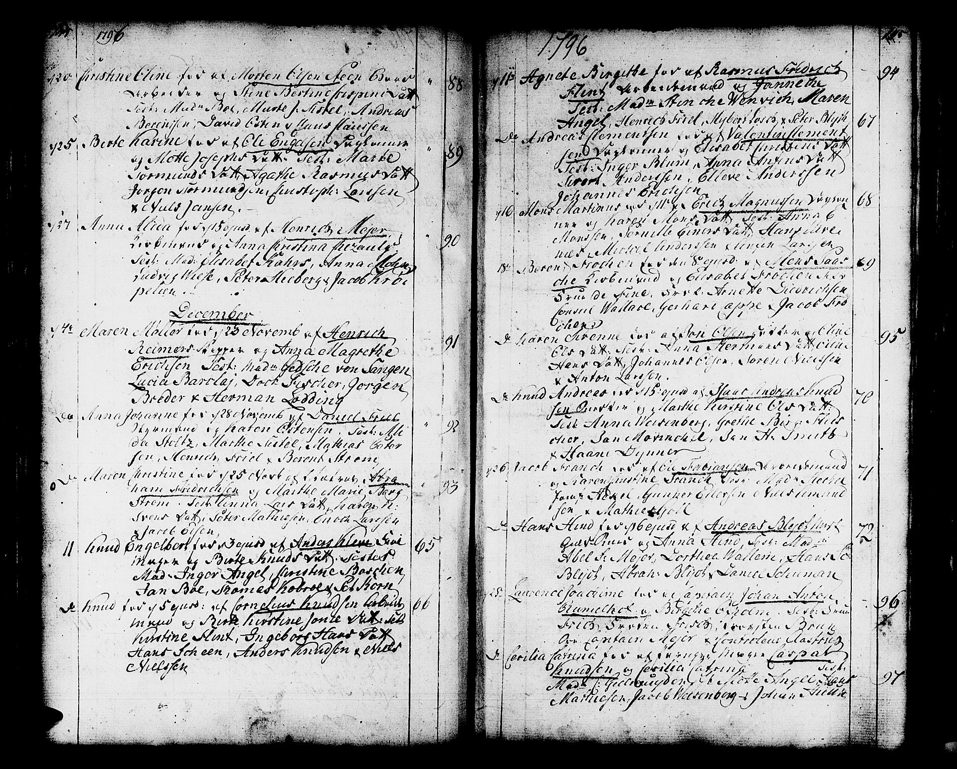 Domkirken sokneprestembete, AV/SAB-A-74801/H/Haa/L0004: Parish register (official) no. A 4, 1763-1820, p. 144-145